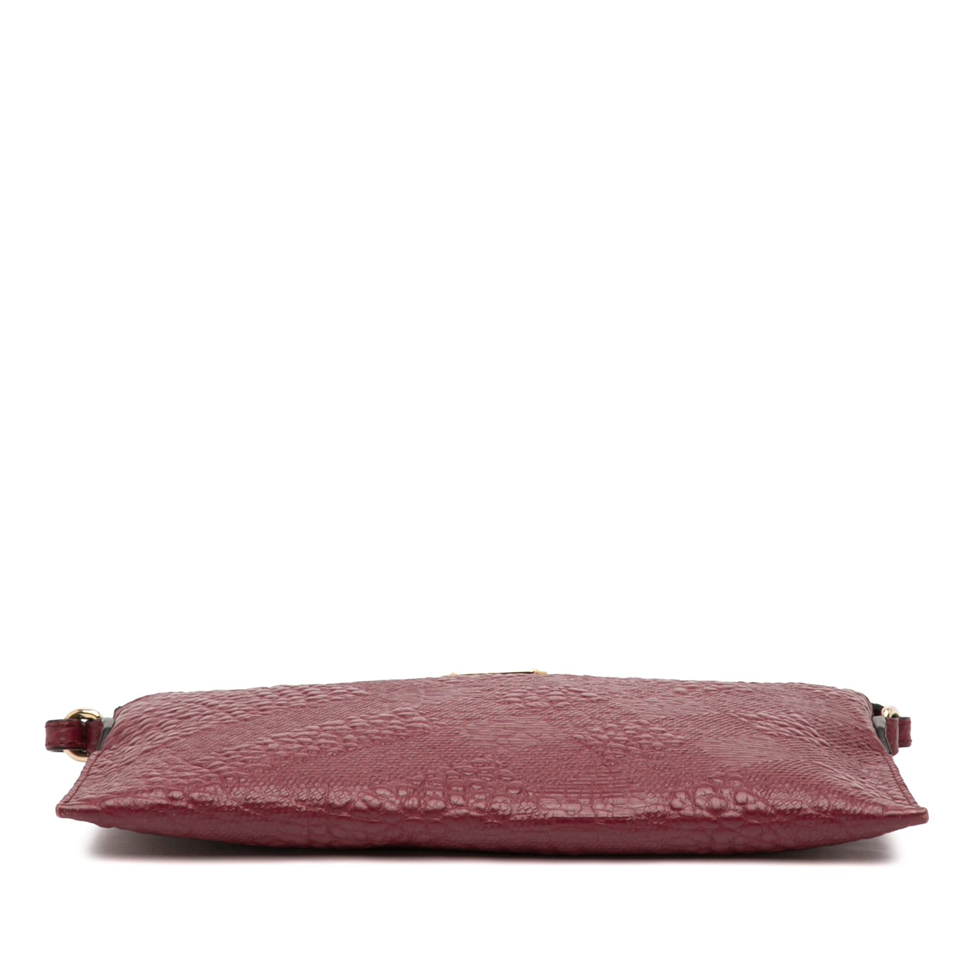Burberry Small Grain Check Embossed Leather Chichester Crossbody Size ONE SIZE - 3 Thumbnail