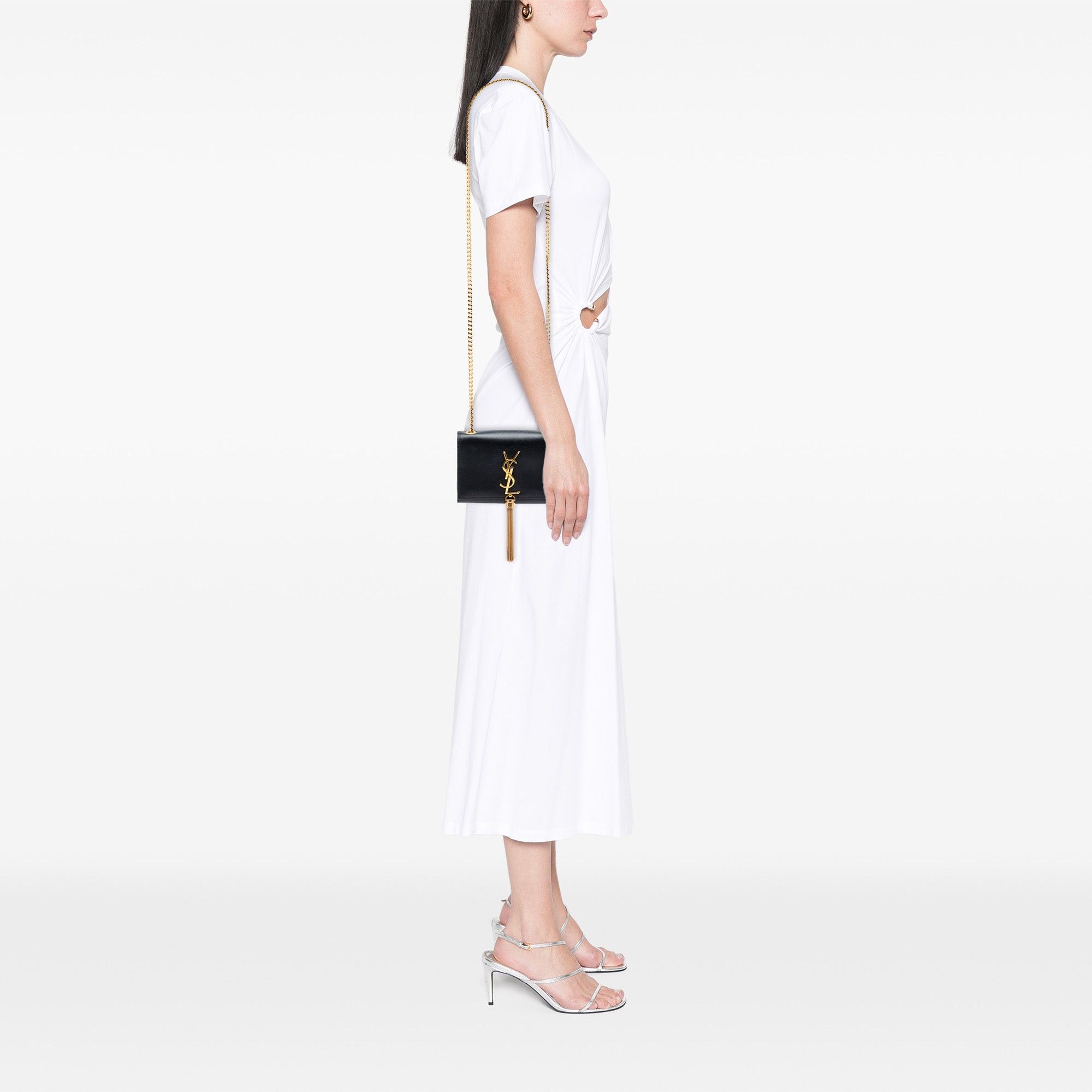 Saint Laurent Paris Small Smooth Calfskin Monogram Kate Tassel Crossbody Size ONE SIZE - 6 Thumbnail