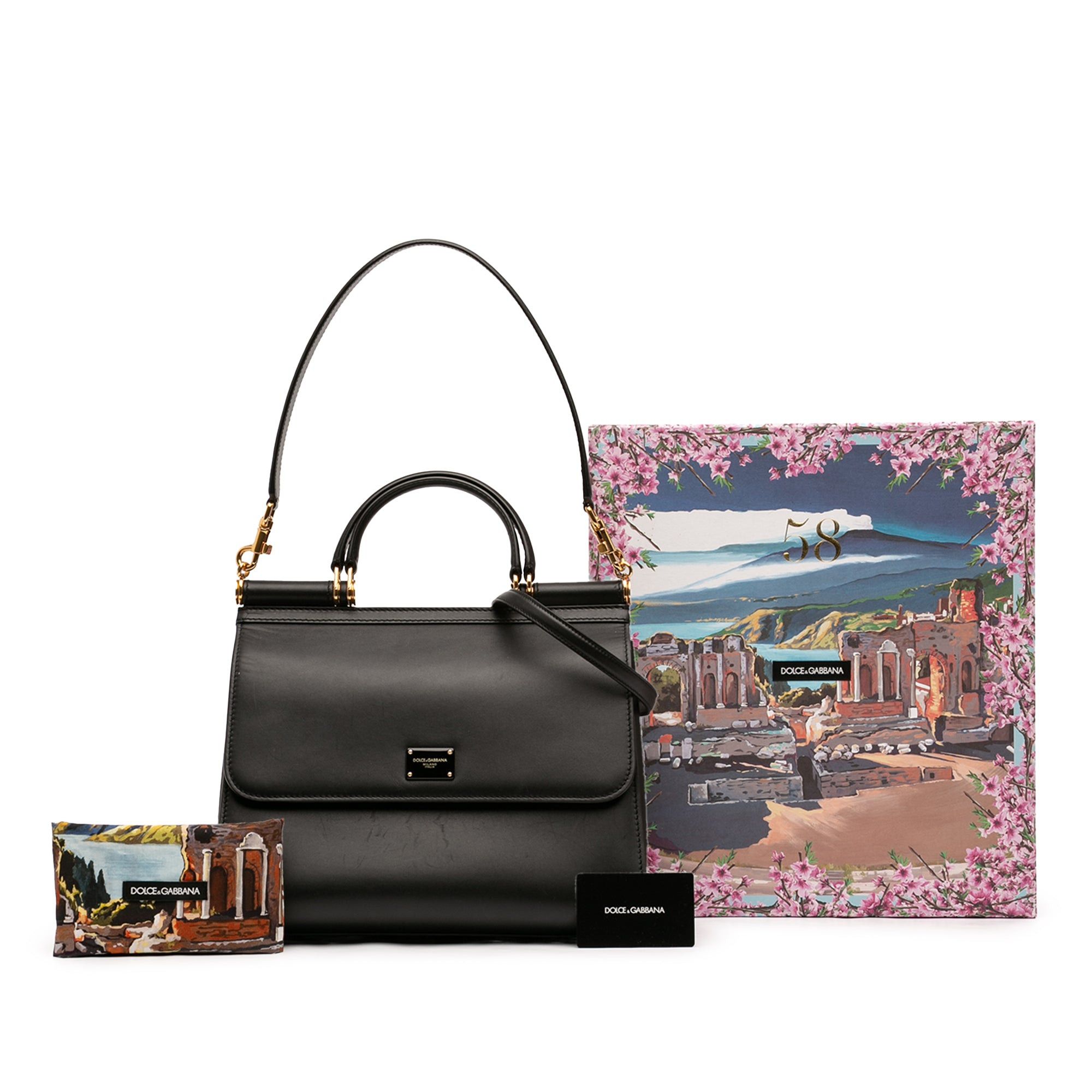 Dolce & Gabbana Large Calfskin Sicily 58 Satchel Size ONE SIZE - 7 Thumbnail