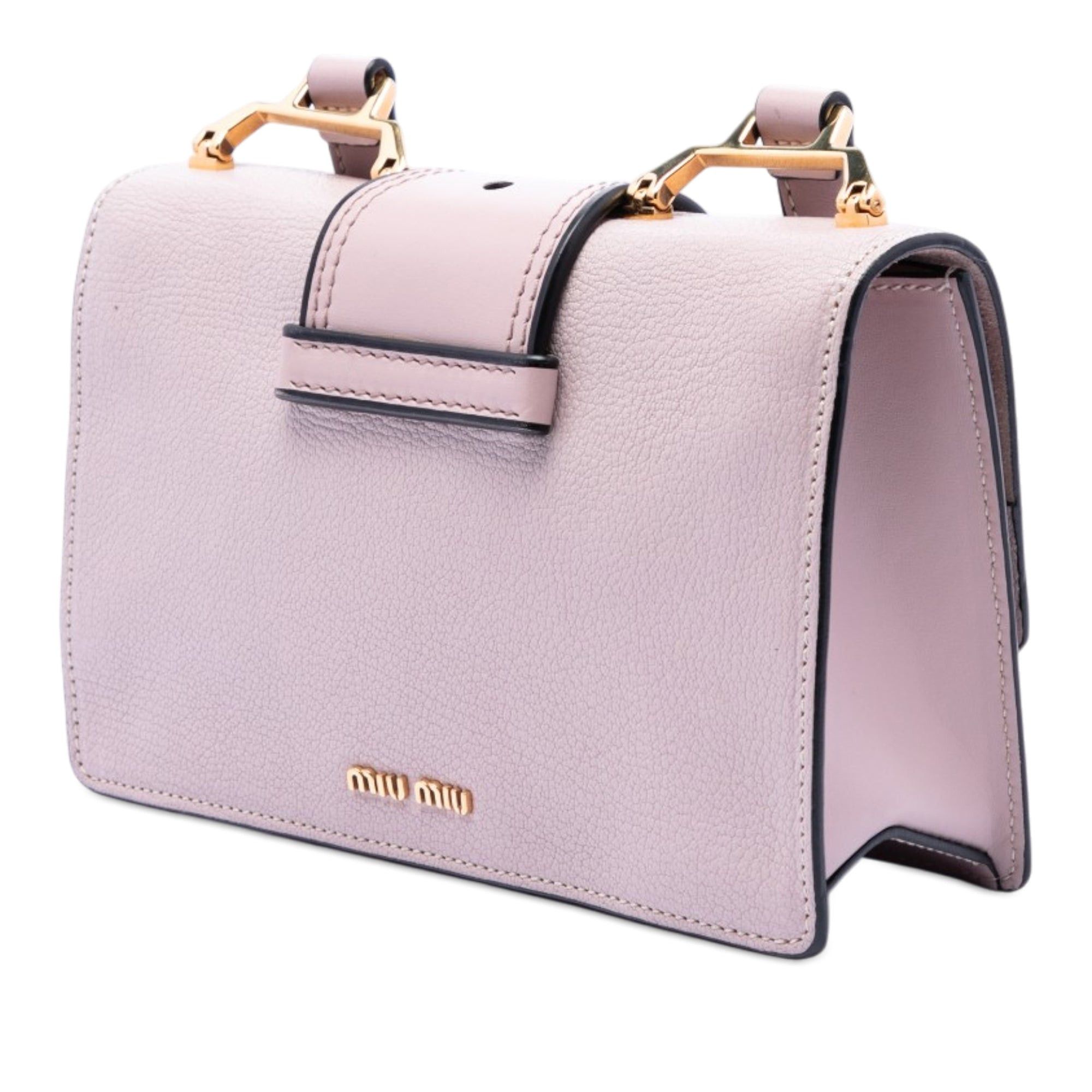 Miu Miu Goatskin Madras Soft Calf Crystal Embellished Crossbody Size ONE SIZE - 2 Thumbnail