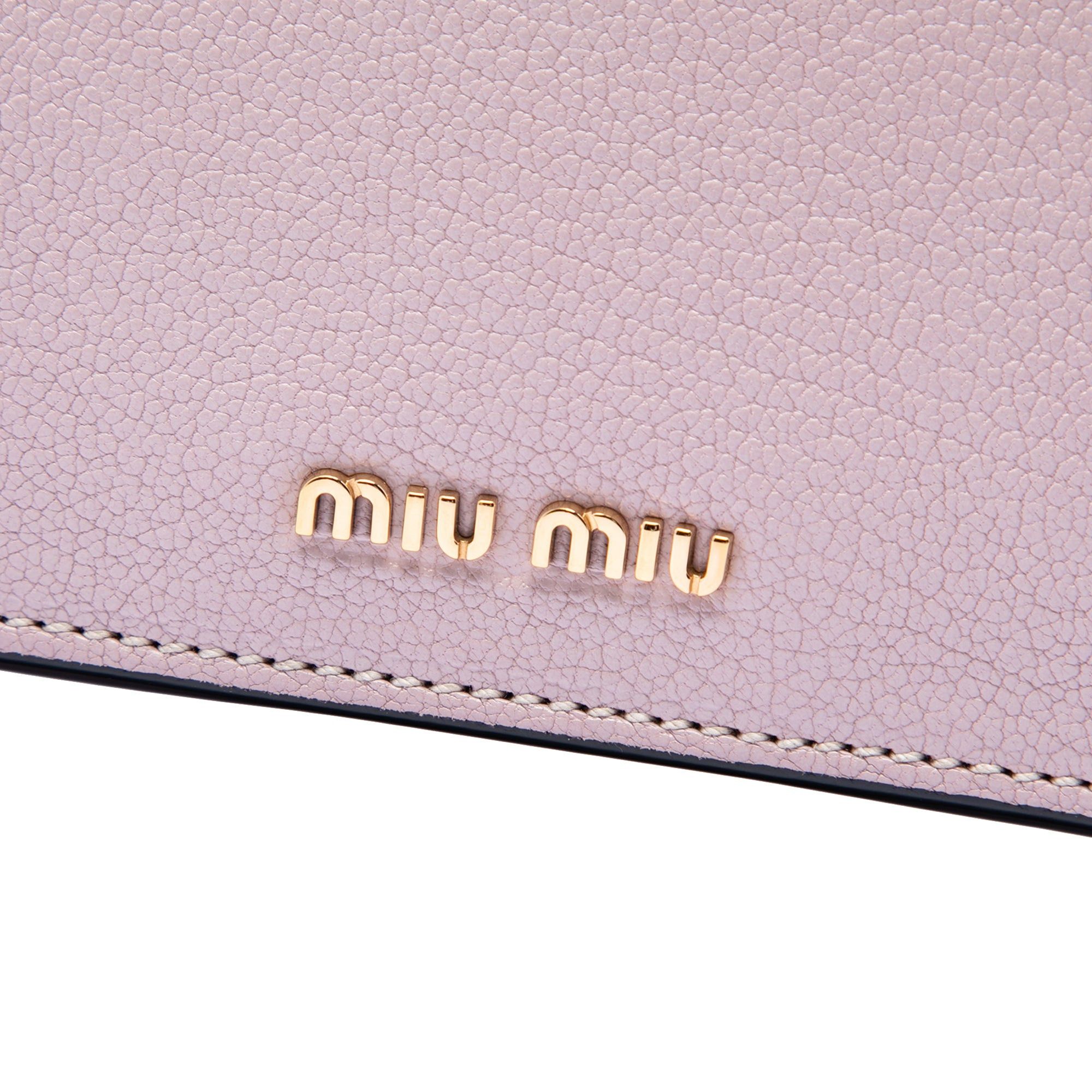 Miu Miu Goatskin Madras Soft Calf Crystal Embellished Crossbody Size ONE SIZE - 5 Thumbnail