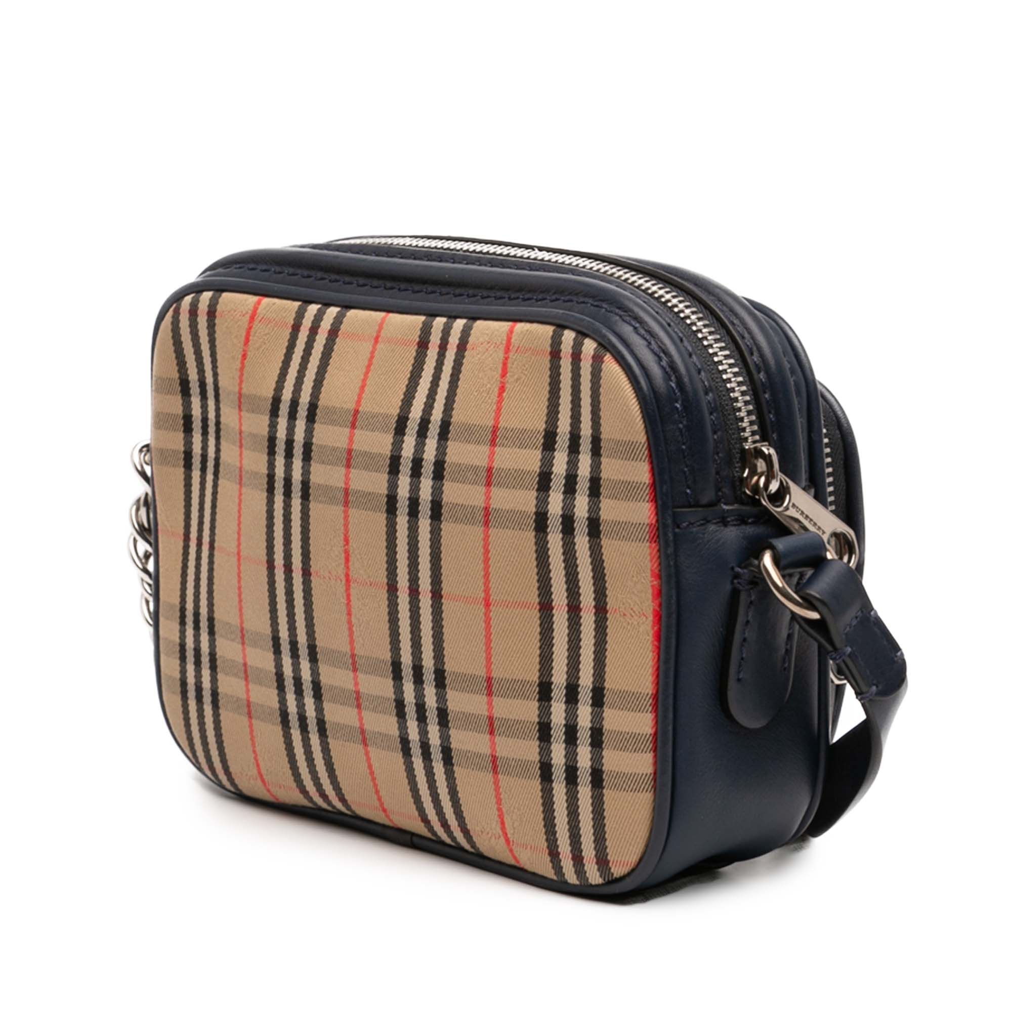 Burberry 1983 Knight Check Canvas and Calfskin Link Camera Bag Size ONE SIZE - 2 Thumbnail
