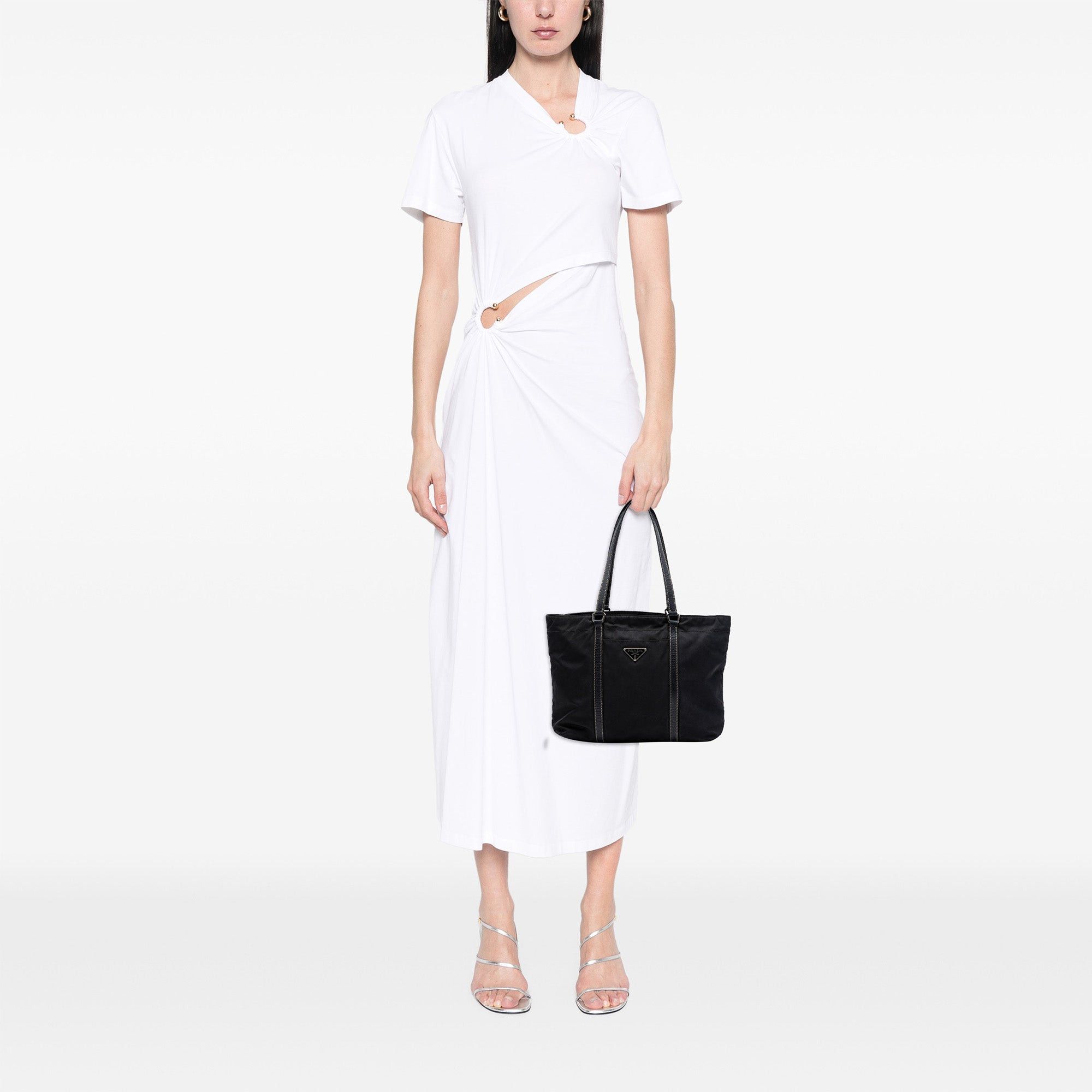 Prada Saffiano Trimmed Tessuto Tote Size ONE SIZE - 6 Thumbnail