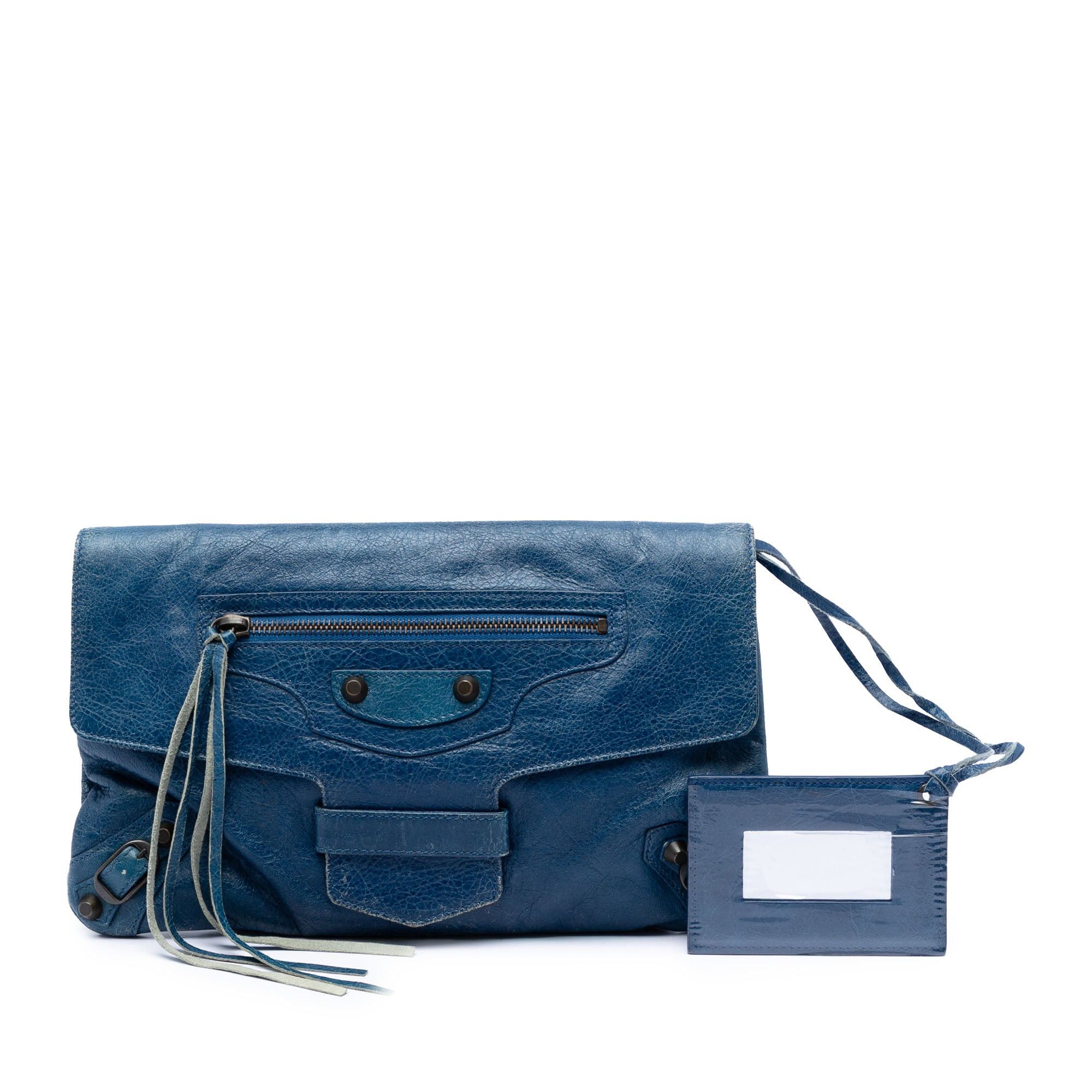 Balenciaga Lambskin Motocross Classic Envelope Clutch Size ONE SIZE - 7 Thumbnail