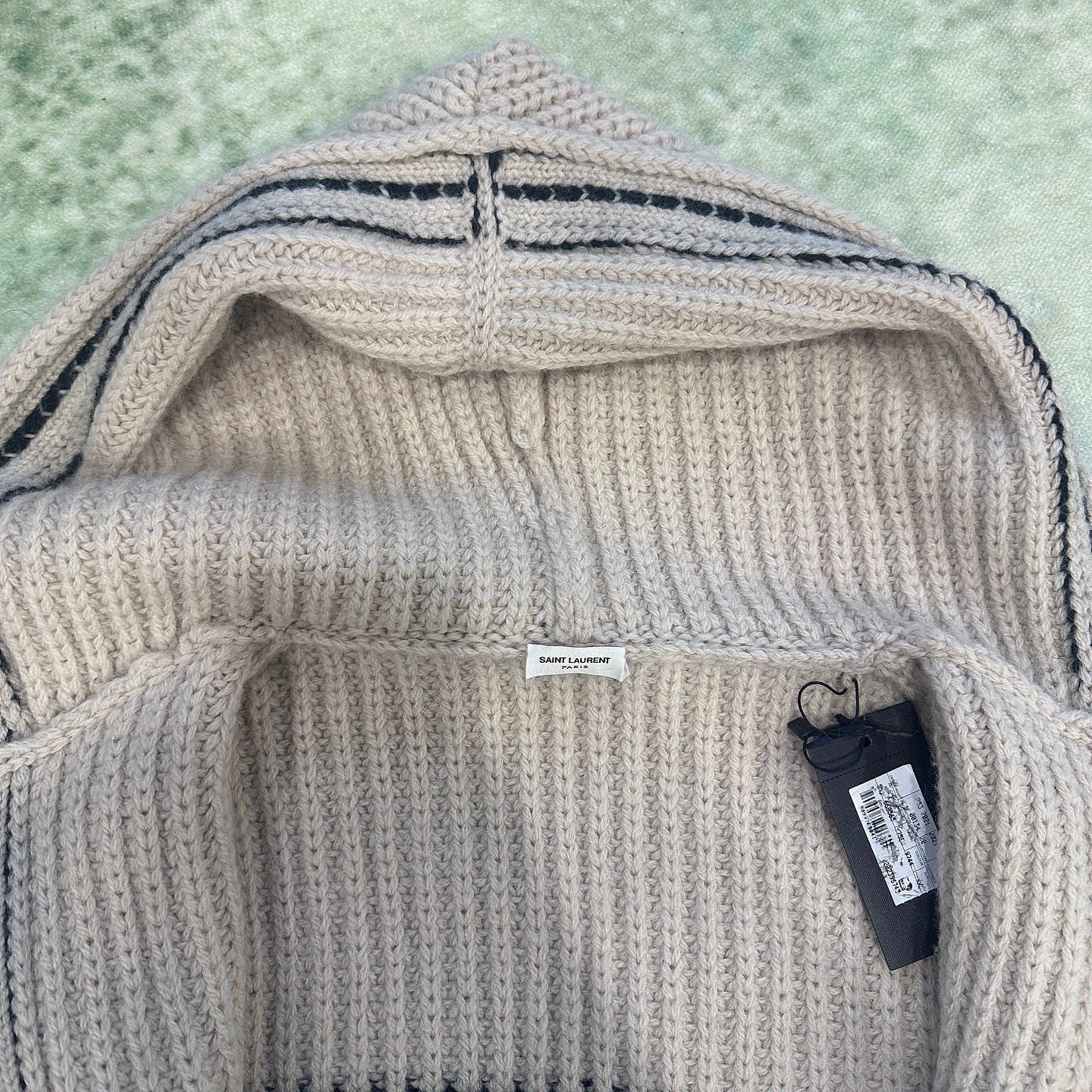 Saint Laurent Paris Saint Laurent Geometric Jacquard Hooded Cardigan Size XXL Size US XXL / EU 58 / 5 - 7 Thumbnail