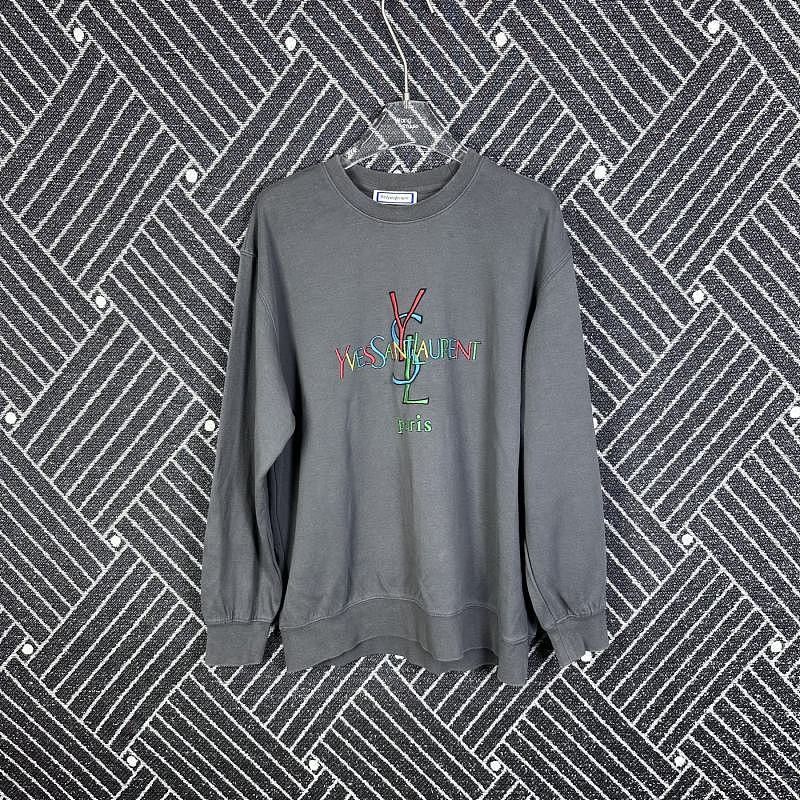 Saint Laurent Paris Saint Laurent Embroidered Logo Sweatshirt Size M Size US M / EU 48-50 / 2 - 9 Thumbnail
