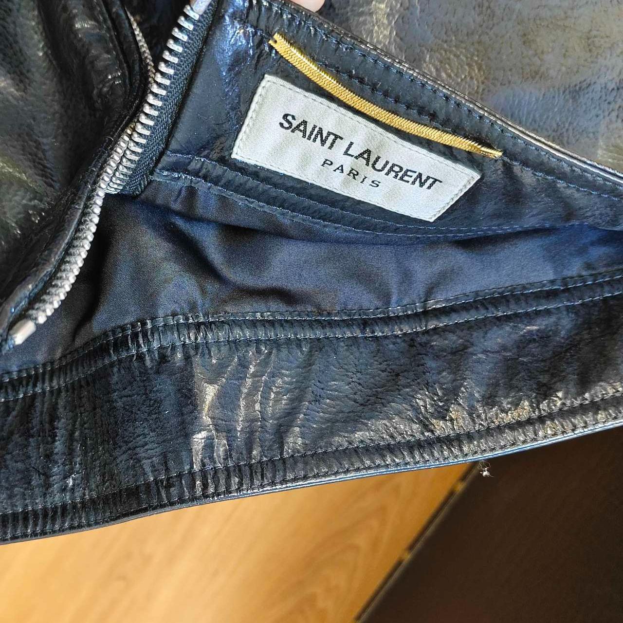 Saint Laurent Paris Saint Laurent Patent Leather Mini Skirt Size S Size 27" / US 4 / IT 40 - 3 Thumbnail