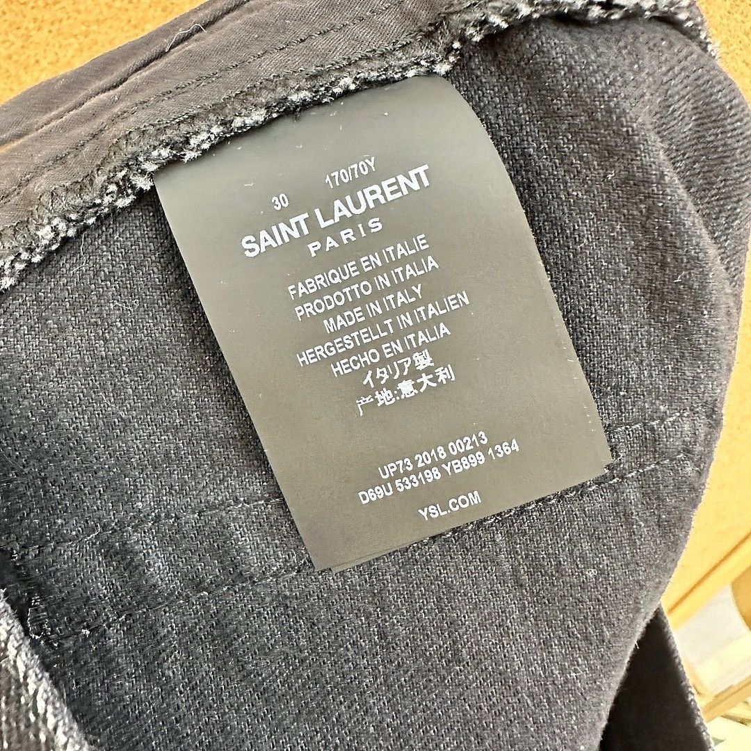 Saint Laurent Paris Saint Laurent Black Denim Mini Skirt Size 30 Size 30" / US 8 / IT 44 - 4 Thumbnail