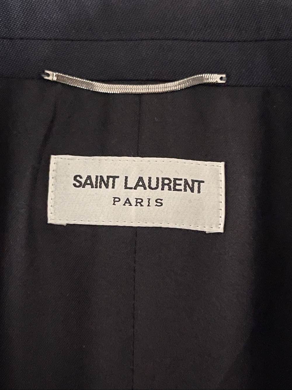 Saint Laurent Paris Saint Laurent Satin Lapel Blazer Size 40R Size 40R - 3 Thumbnail