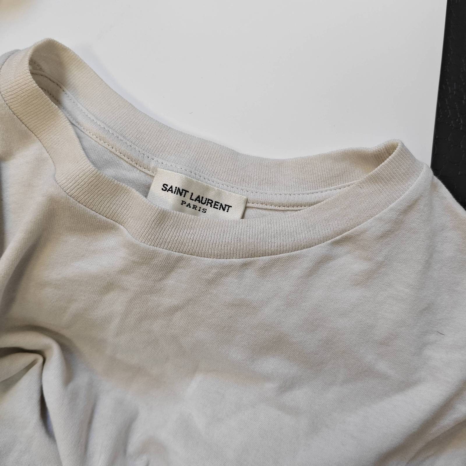 Saint Laurent Paris Saint Laurent Logo Embroidered T-Shirt XS Size XS / US 0-2 / IT 36-38 - 3 Thumbnail