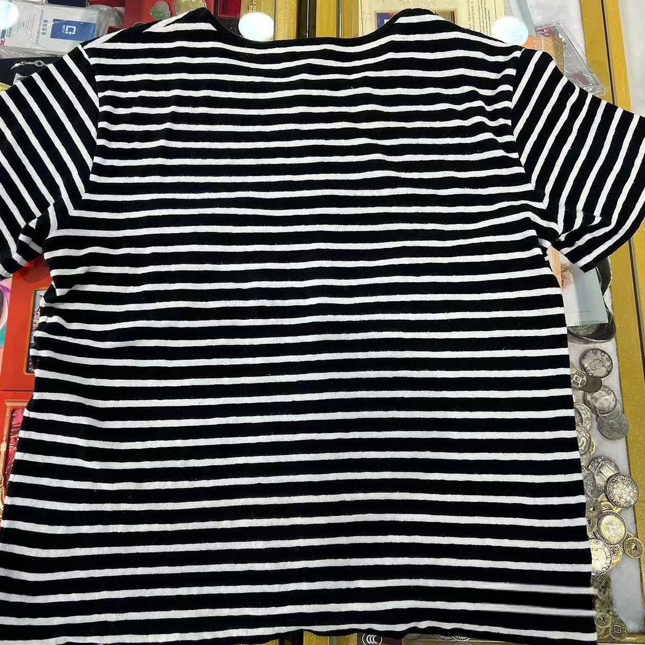 Saint Laurent Paris Saint Laurent Striped Pocket Logo T-Shirt Size S Size S / US 4 / IT 40 - 2 Thumbnail
