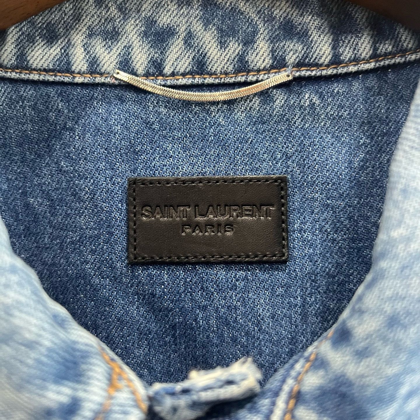 Saint Laurent Paris Saint Laurent Logo Patch Denim Jacket Size L Size US L / EU 52-54 / 3 - 3 Thumbnail