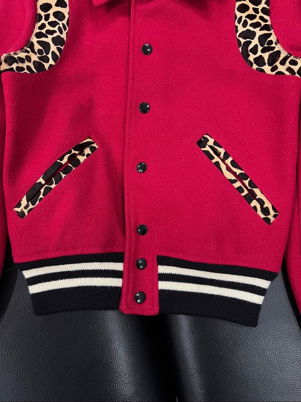 Saint Laurent Paris Saint Laurent Leopard Trim Varsity Jacket Size FR 34 Size XS / US 0-2 / IT 36-38 - 11 Thumbnail