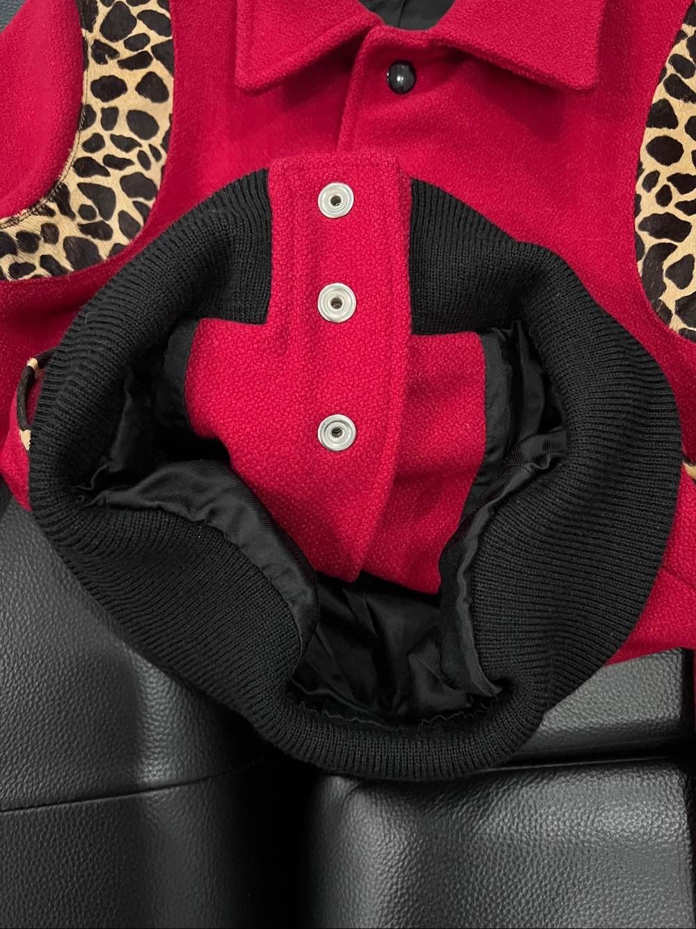 Saint Laurent Paris Saint Laurent Leopard Trim Varsity Jacket Size FR 34 Size XS / US 0-2 / IT 36-38 - 17 Thumbnail