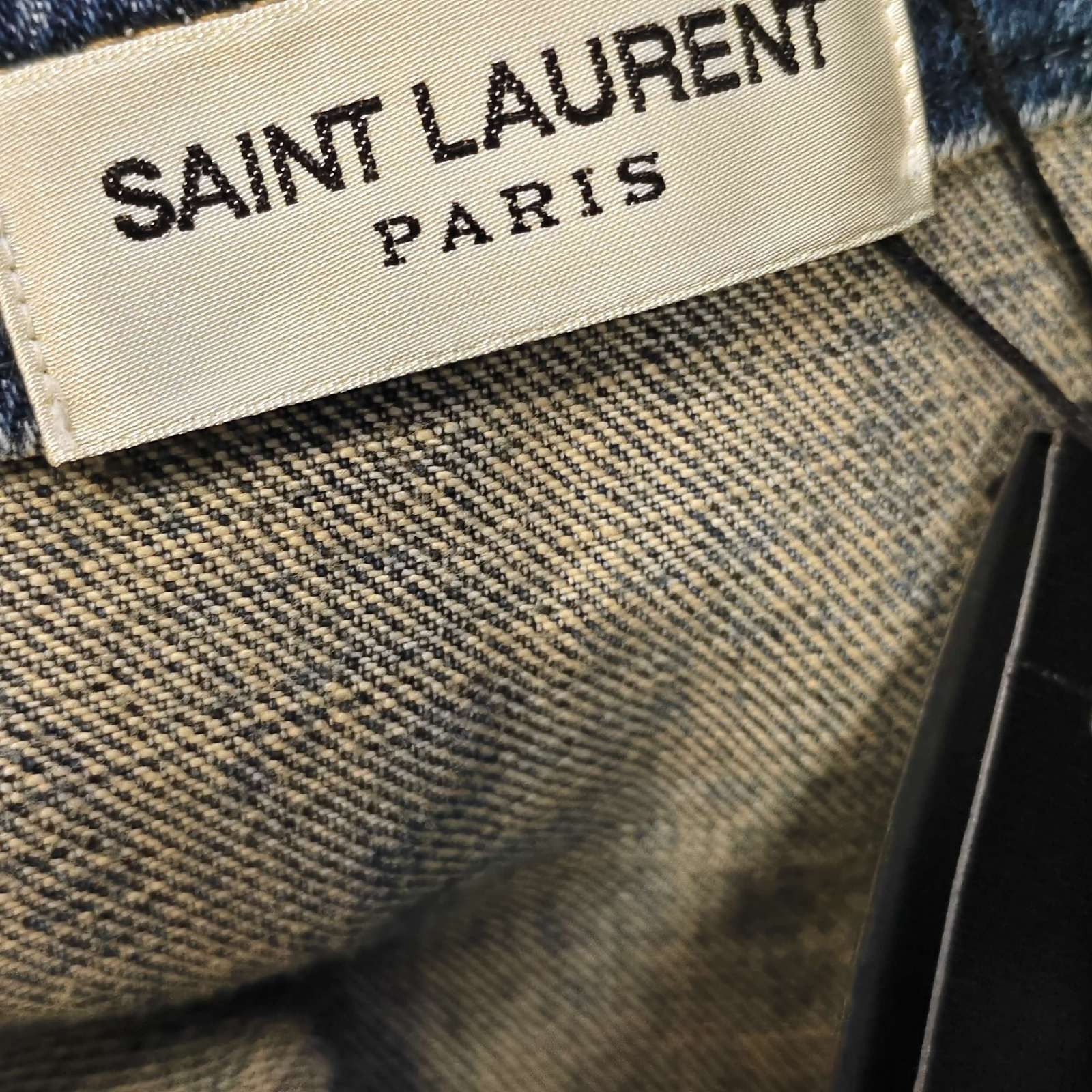 Saint Laurent Paris Saint Laurent Light Blue Denim Crop Top Size 40 Size M / US 6-8 / IT 42-44 - 17 Thumbnail