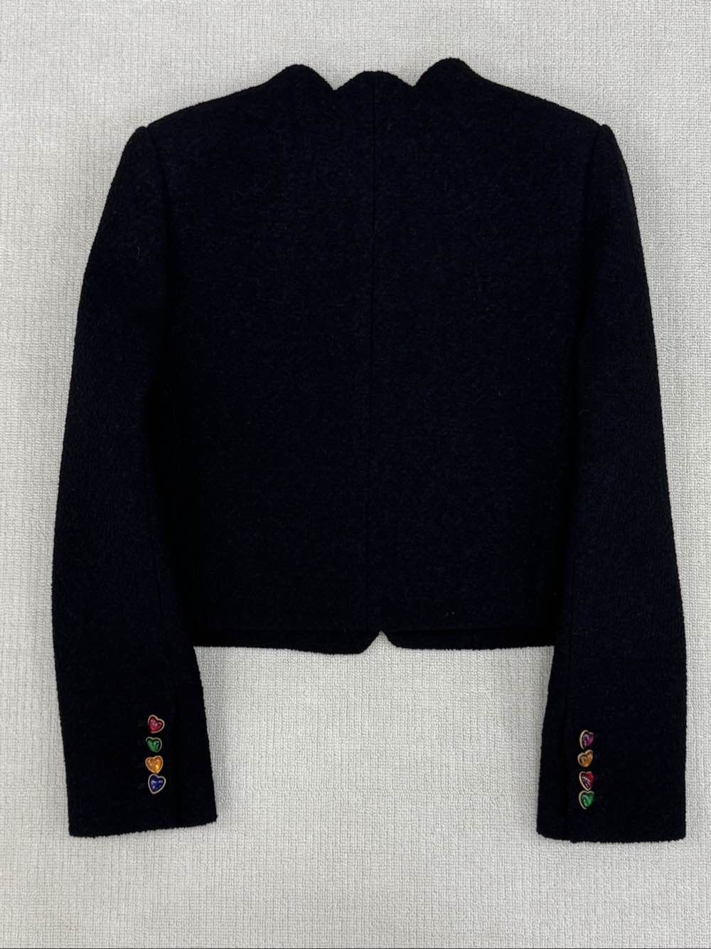 Saint Laurent Paris Saint Laurent Heart Button Wool Jacket Size 42 Size M / US 6-8 / IT 42-44 - 2 Thumbnail