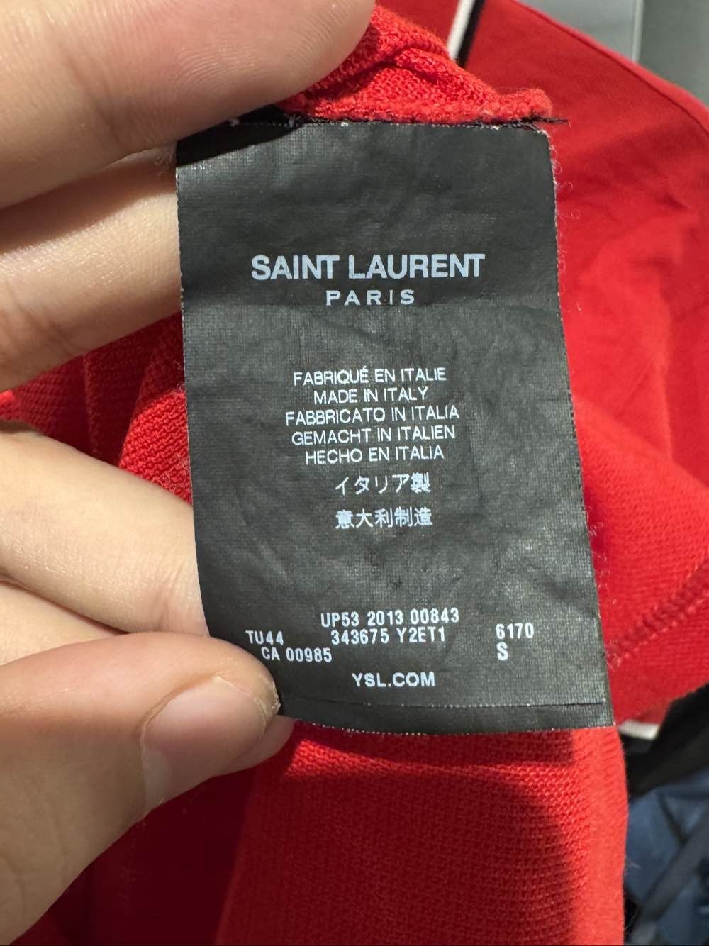 Saint Laurent Paris Saint Laurent Logo Embroidery Polo Shirt Size S Size US S / EU 44-46 / 1 - 4 Thumbnail