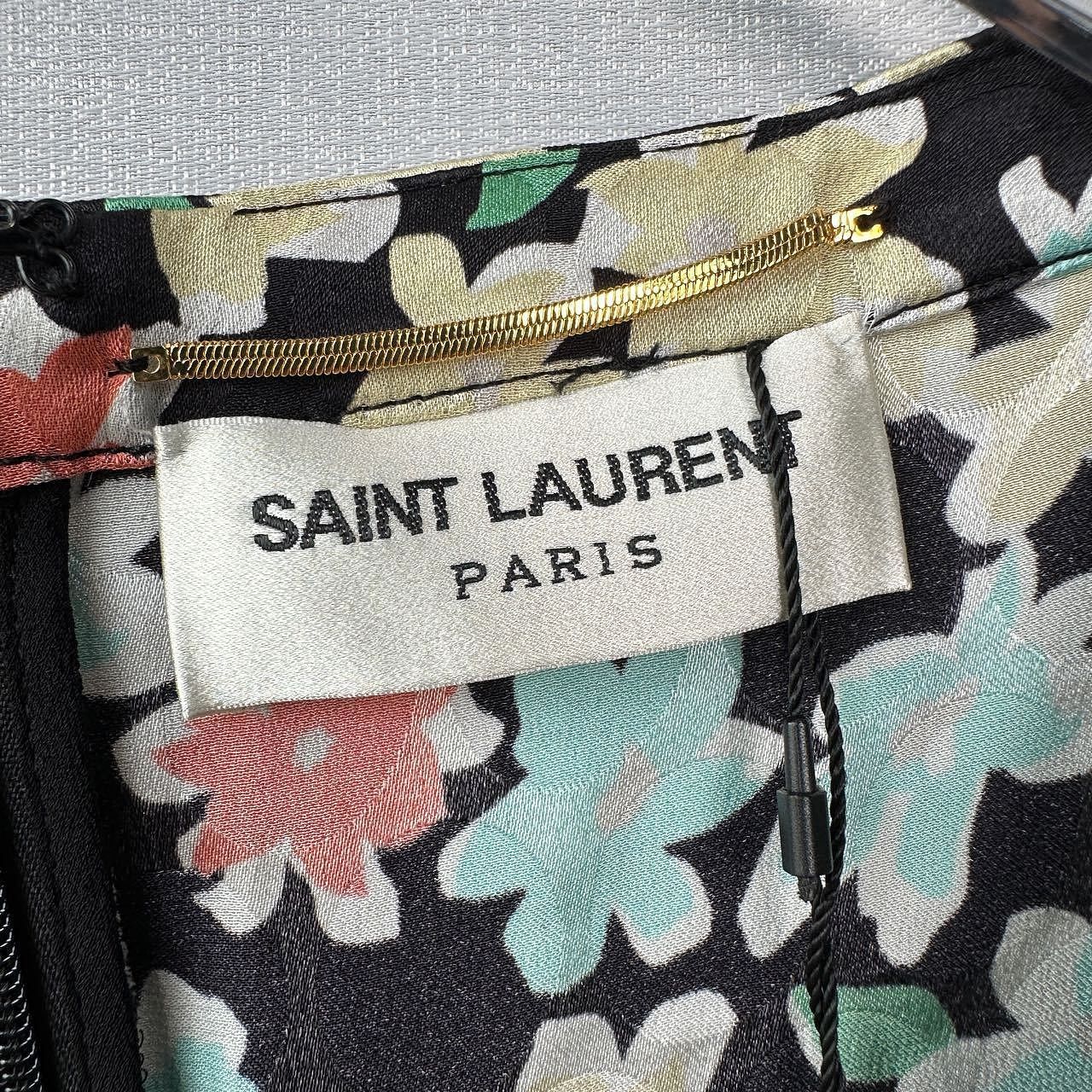 Saint Laurent Paris Saint Laurent Floral Mini Dress Size 38 Size S / US 4 / IT 40 - 3 Thumbnail