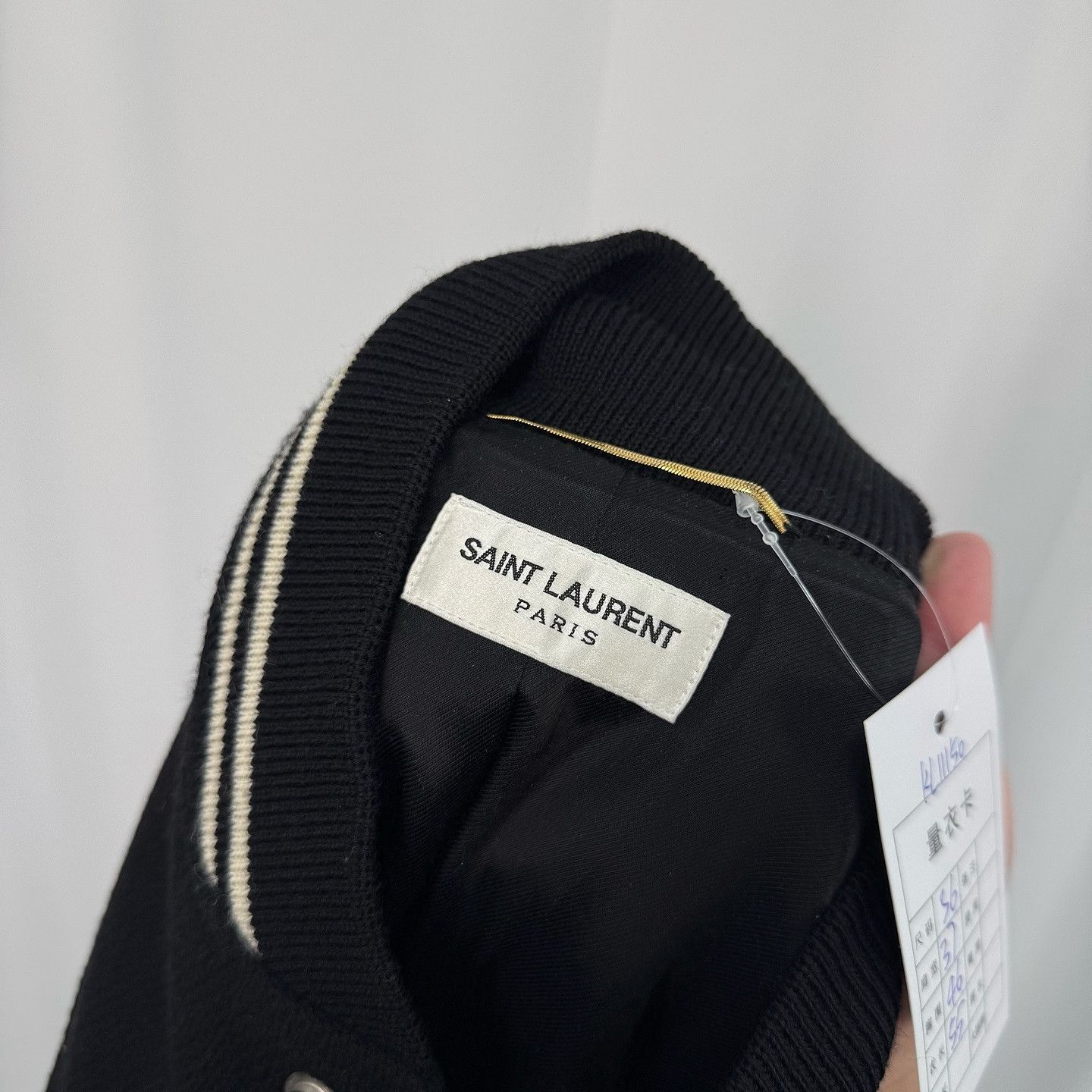 Saint Laurent Paris Saint Laurent Wool Leather Varsity Jacket Size 36 Size XS / US 0-2 / IT 36-38 - 3 Thumbnail