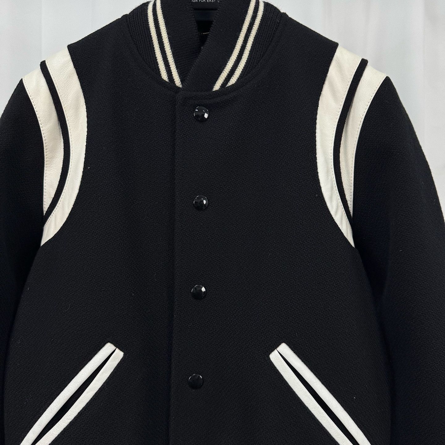 Saint Laurent Paris Saint Laurent Wool Leather Varsity Jacket Size 36 Size XS / US 0-2 / IT 36-38 - 5 Thumbnail