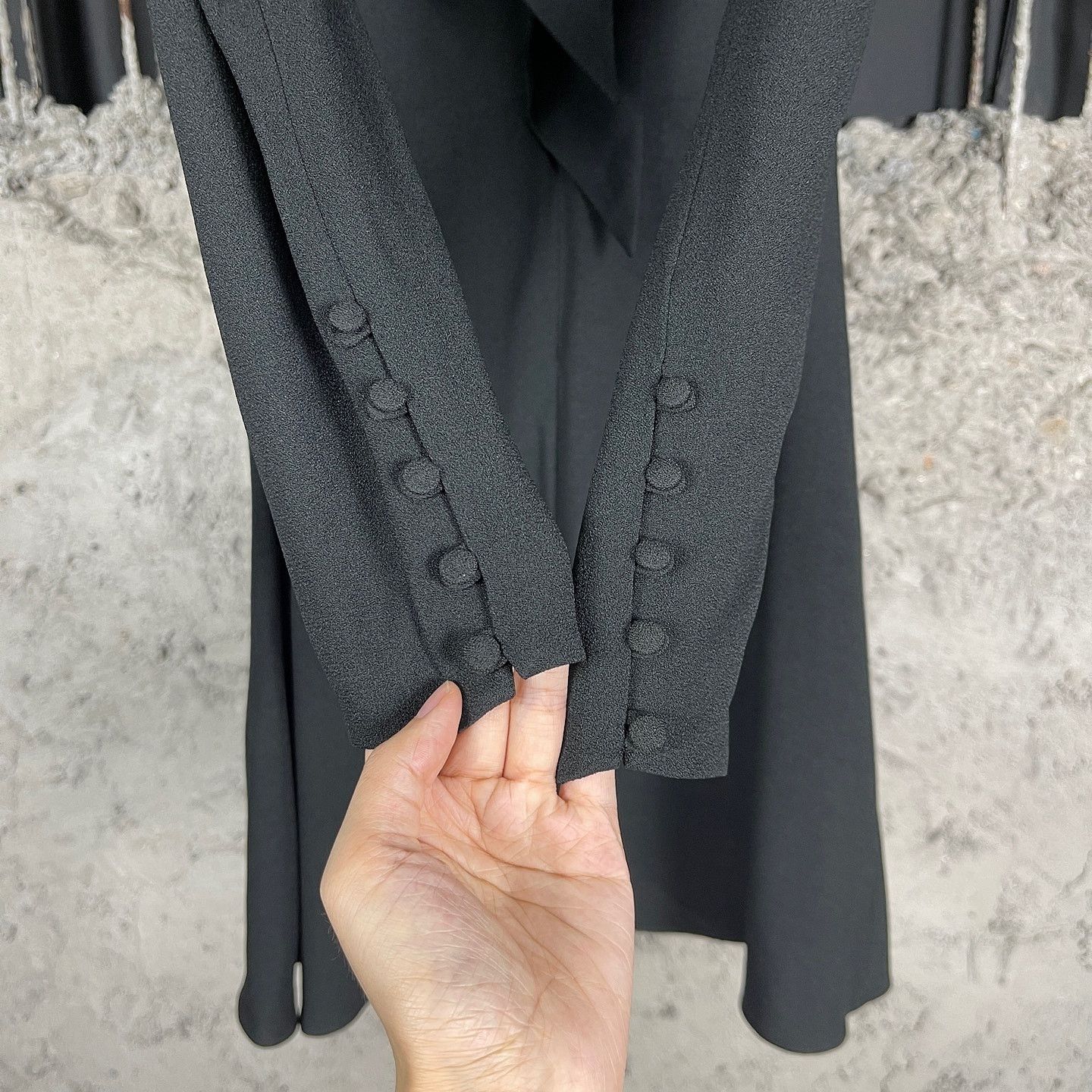 Saint Laurent Paris Saint Laurent Bow Tie Long Sleeve Mini Dress Size 36 Size XS / US 0-2 / IT 36-38 - 7 Thumbnail