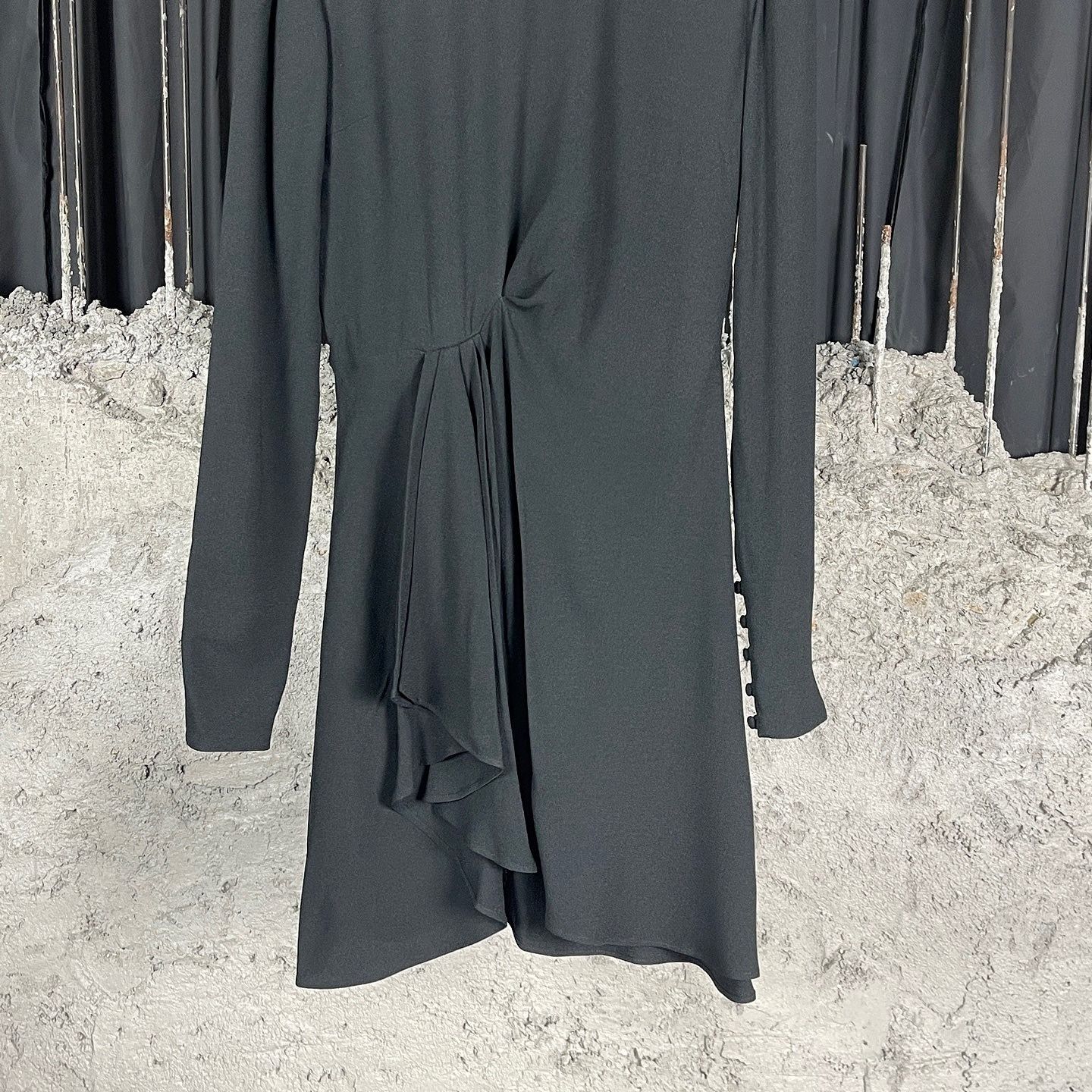 Saint Laurent Paris Saint Laurent Bow Tie Long Sleeve Mini Dress Size 36 Size XS / US 0-2 / IT 36-38 - 6 Thumbnail