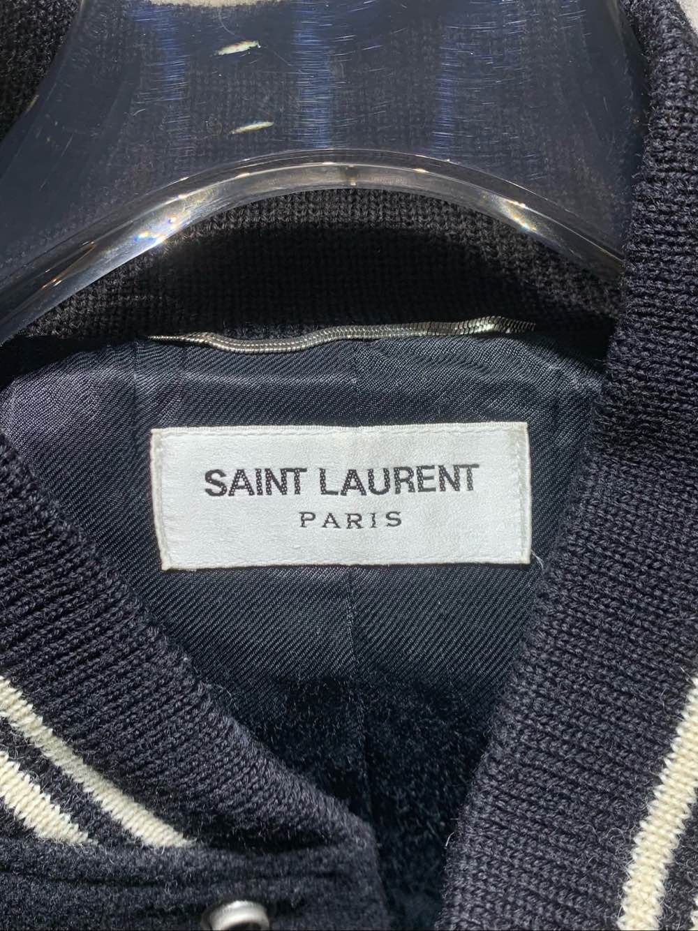 Saint Laurent Paris Saint Laurent Wool Varsity Jacket Size 52 Size US L / EU 52-54 / 3 - 3 Thumbnail
