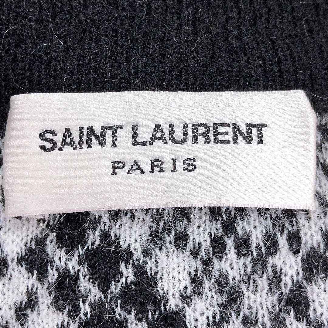 Saint Laurent Paris Saint Laurent Jacquard Pattern Sweater Size L Size L / US 10 / IT 46 - 3 Thumbnail