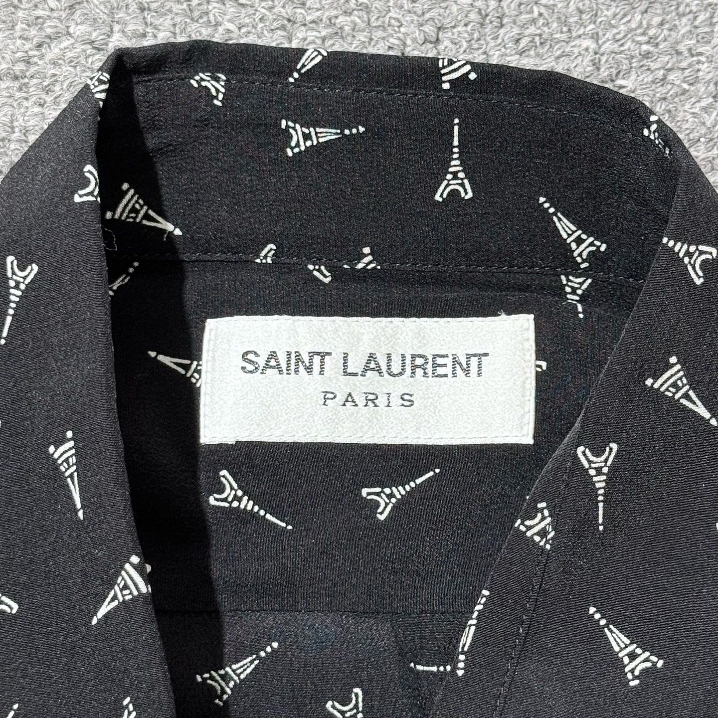 Saint Laurent Paris Saint Laurent Eiffel Tower Print Shirt Size 38 Size US S / EU 44-46 / 1 - 3 Thumbnail