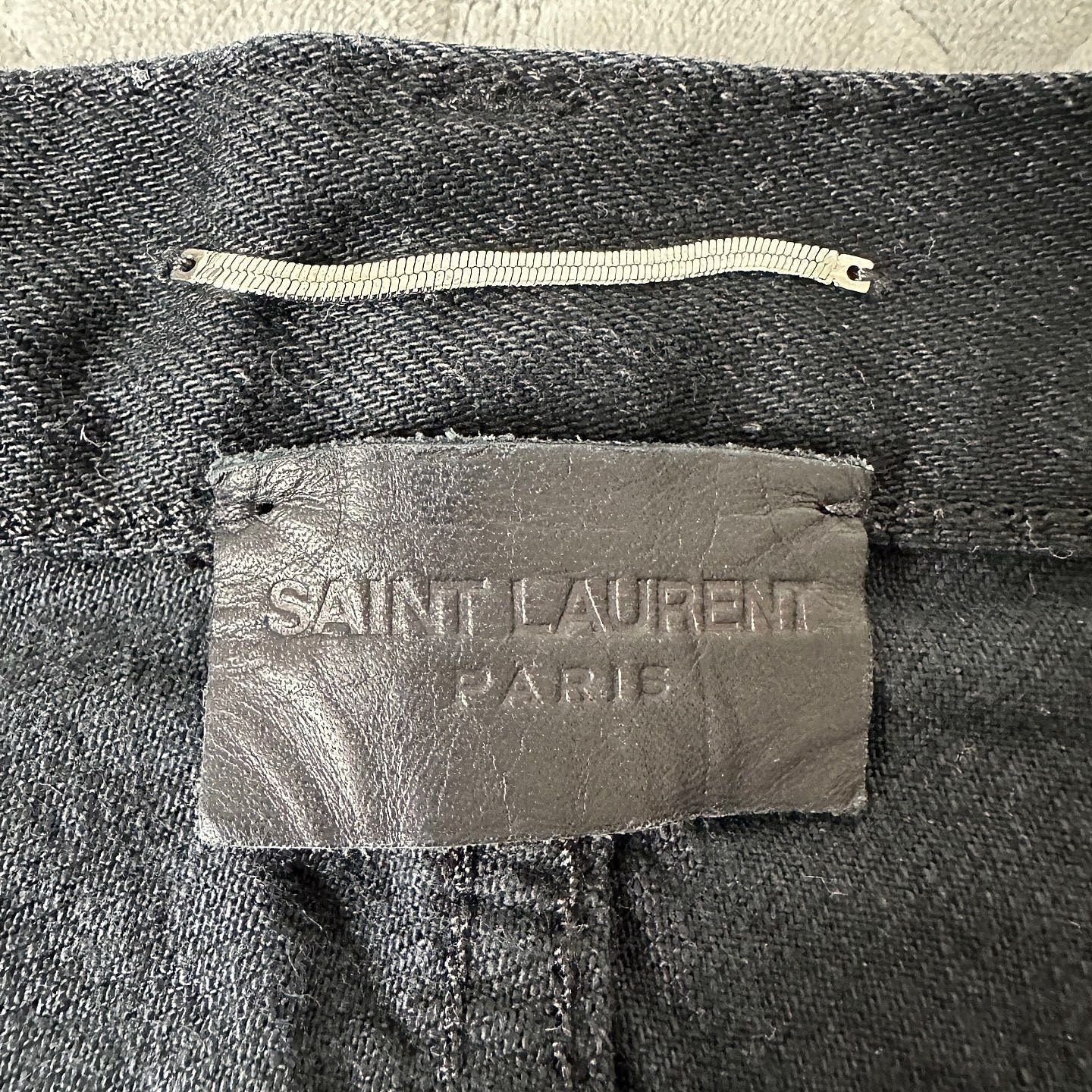 Saint Laurent Paris Saint Laurent Black Straight Leg Jeans Size 31 Size US 31 - 3 Thumbnail