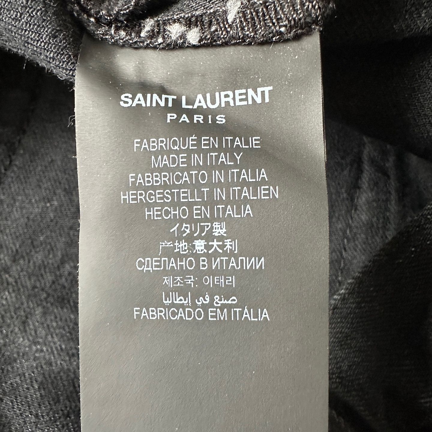 Saint Laurent Paris Saint Laurent Black Straight Leg Jeans Size 31 Size US 31 - 4 Thumbnail