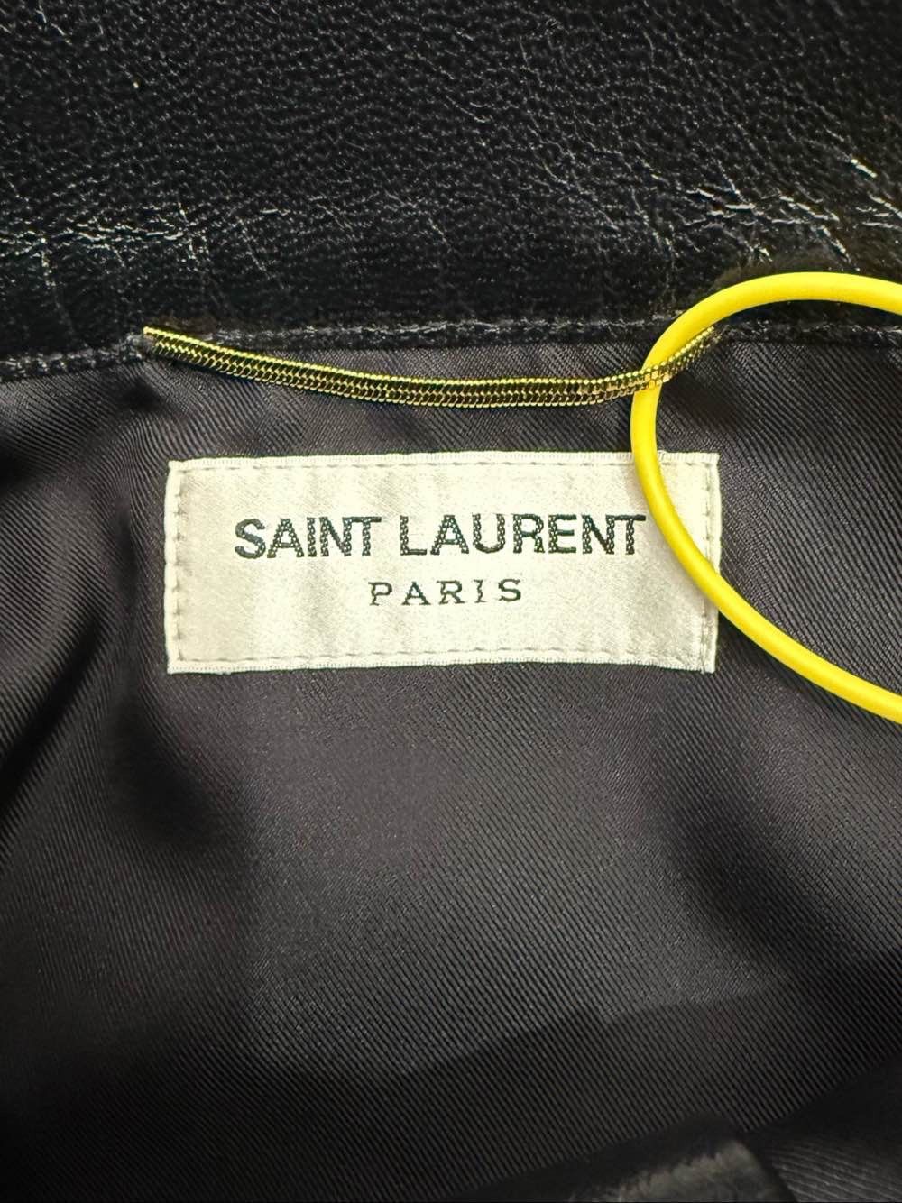 Saint Laurent Paris Saint Laurent Leather Mini Skirt Size 42 Size 30" / US 8 / IT 44 - 3 Thumbnail