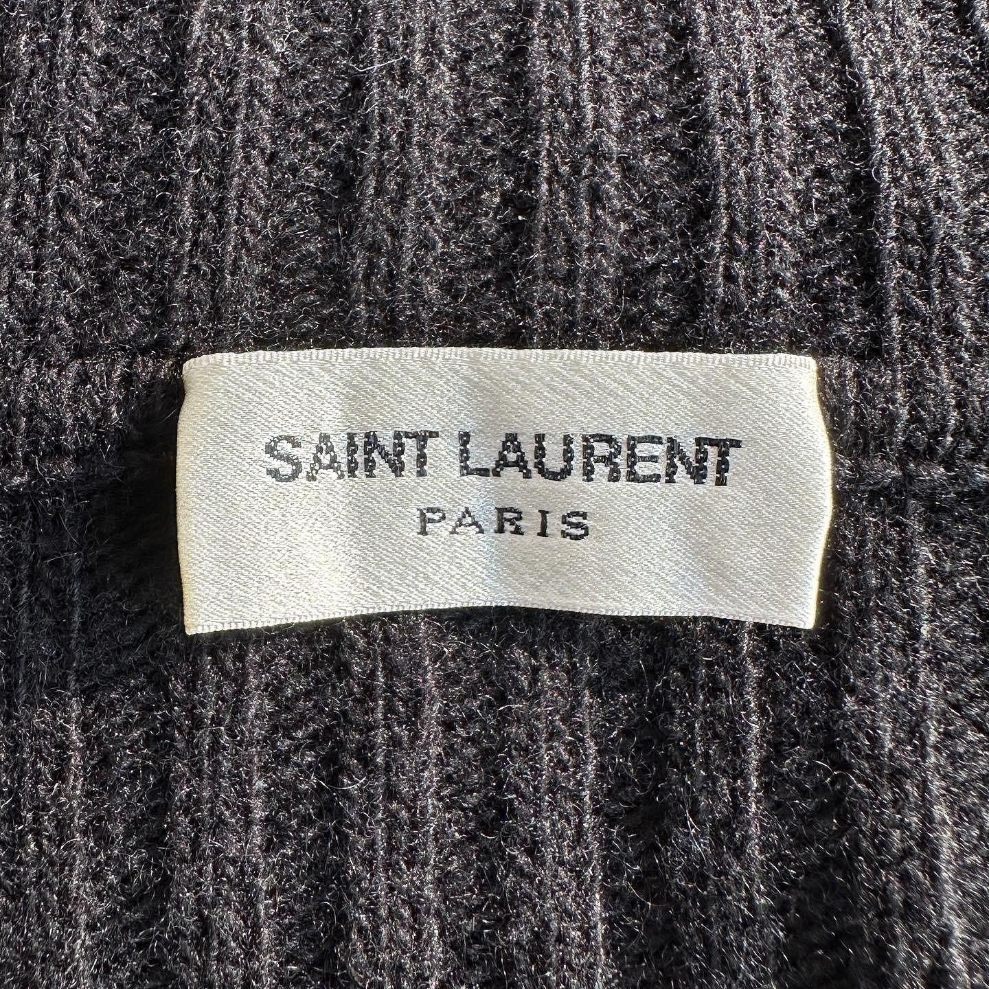 Saint Laurent Paris Saint Laurent YSL Logo Ribbed Turtleneck Sweater Size M Size M / US 6-8 / IT 42-44 - 3 Thumbnail