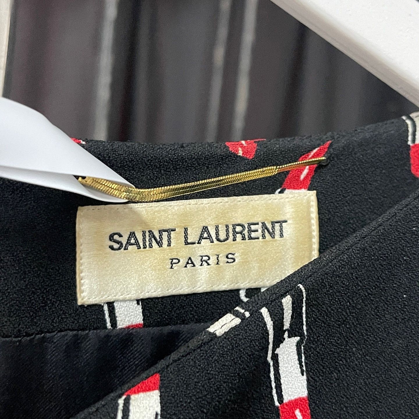 Saint Laurent Paris Saint Laurent Lipstick Print Mini Dress F36 Size XS / US 0-2 / IT 36-38 - 3 Thumbnail