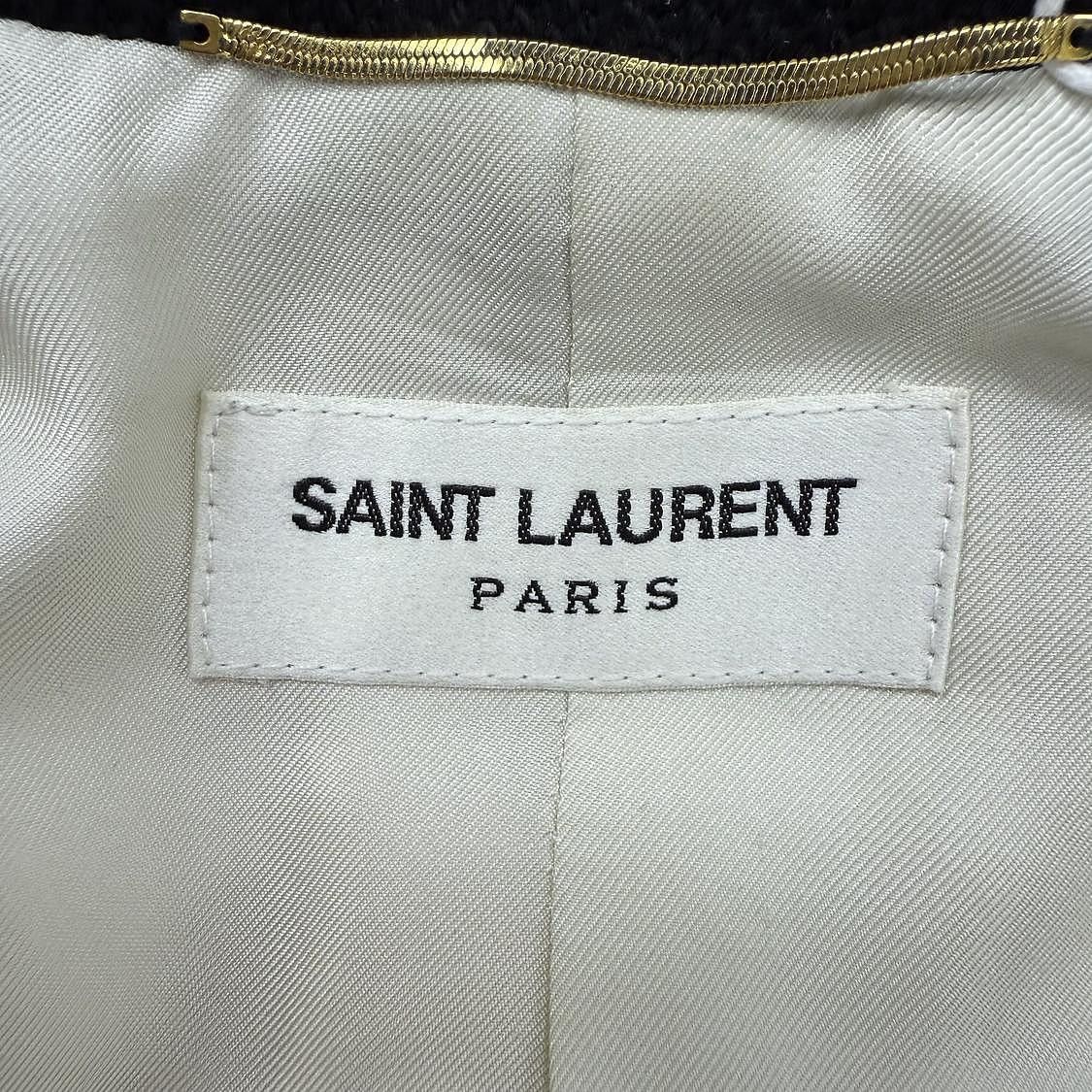 Saint Laurent Paris Saint Laurent Contrast Trim Tweed Jacket Size 34 Size XS / US 0-2 / IT 36-38 - 3 Thumbnail