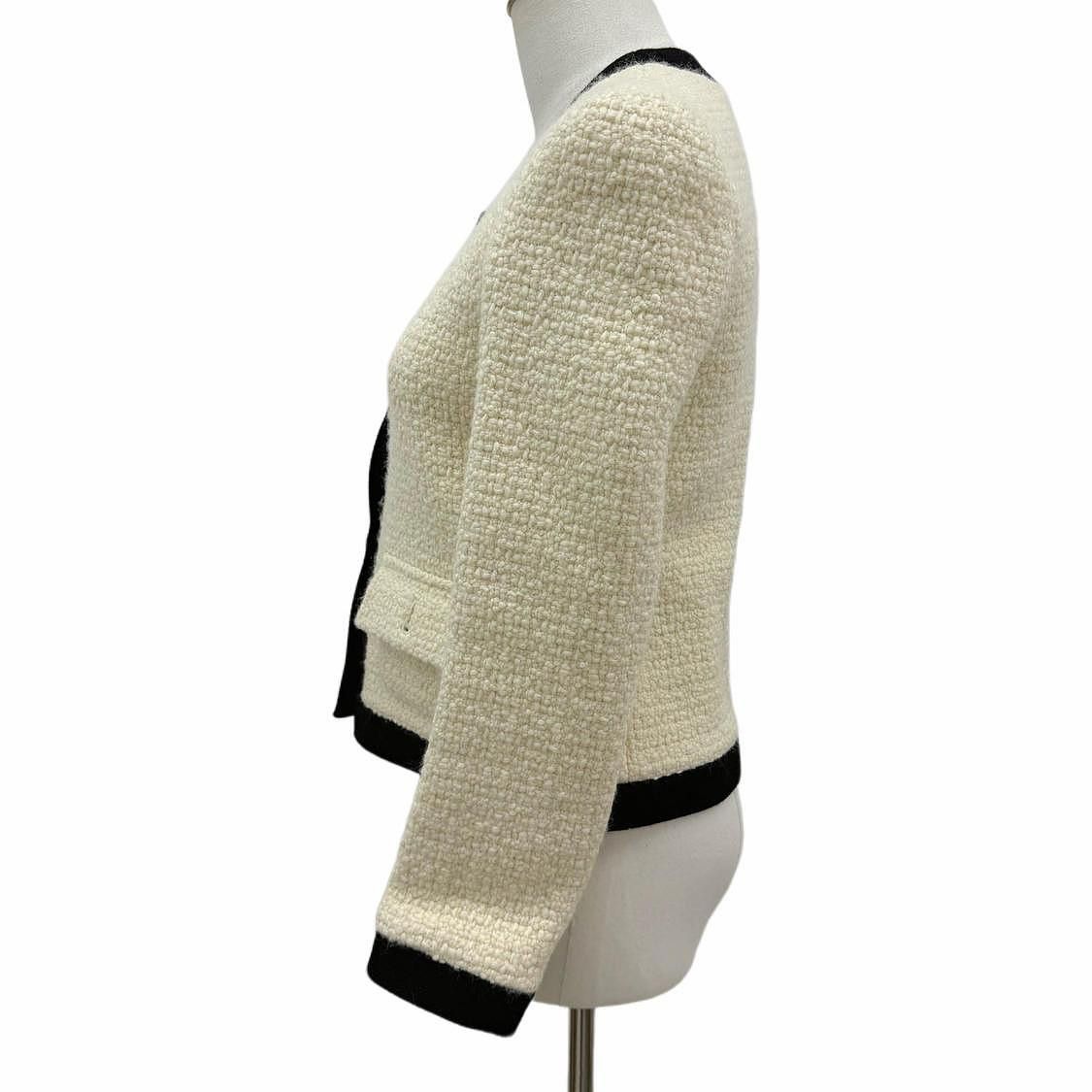 Saint Laurent Paris Saint Laurent Contrast Trim Tweed Jacket Size 34 Size XS / US 0-2 / IT 36-38 - 5 Thumbnail