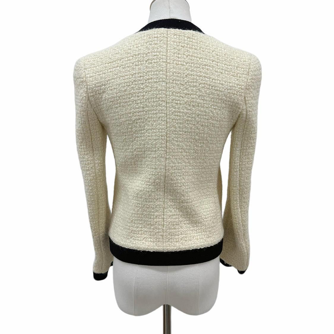 Saint Laurent Paris Saint Laurent Contrast Trim Tweed Jacket Size 34 Size XS / US 0-2 / IT 36-38 - 2 Thumbnail