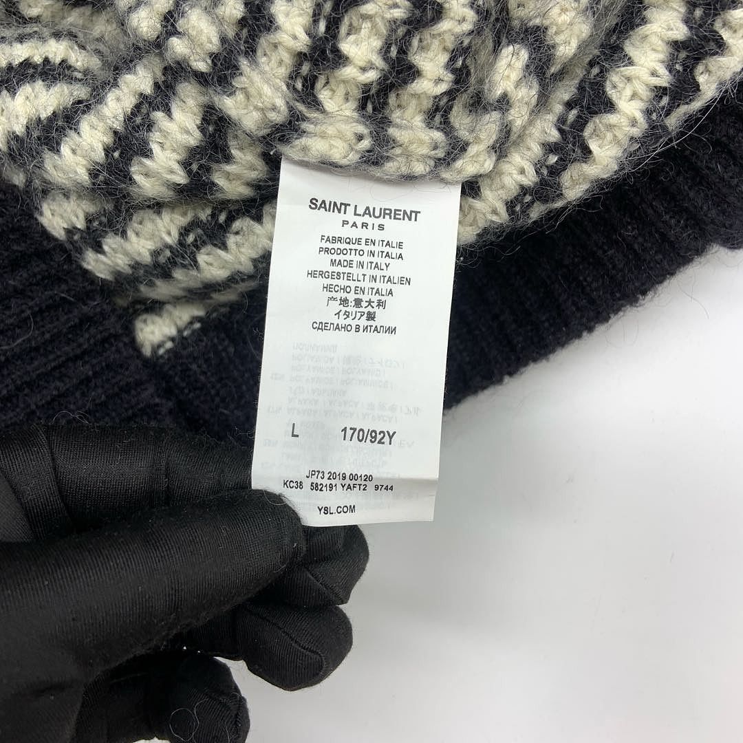 Saint Laurent Paris Saint Laurent Striped Hooded Sweater Size L Size L / US 10 / IT 46 - 4 Thumbnail