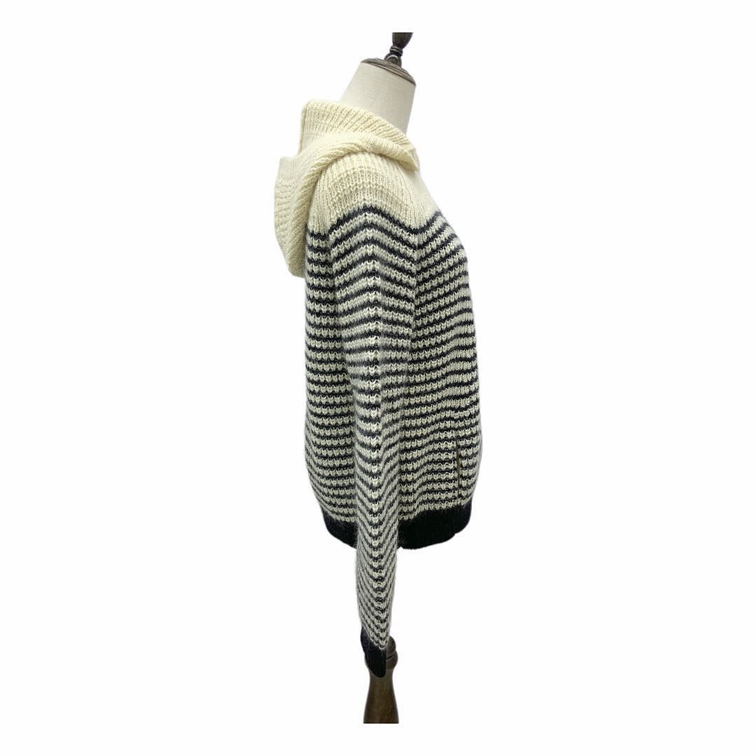 Saint Laurent Paris Saint Laurent Striped Hooded Sweater Size L Size L / US 10 / IT 46 - 6 Thumbnail