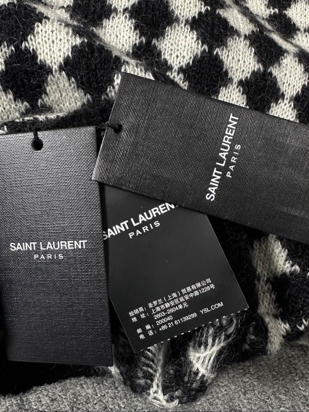 Saint Laurent Paris Saint Laurent Geometric Pattern Wool Sweater Size S Size US S / EU 44-46 / 1 - 6 Thumbnail
