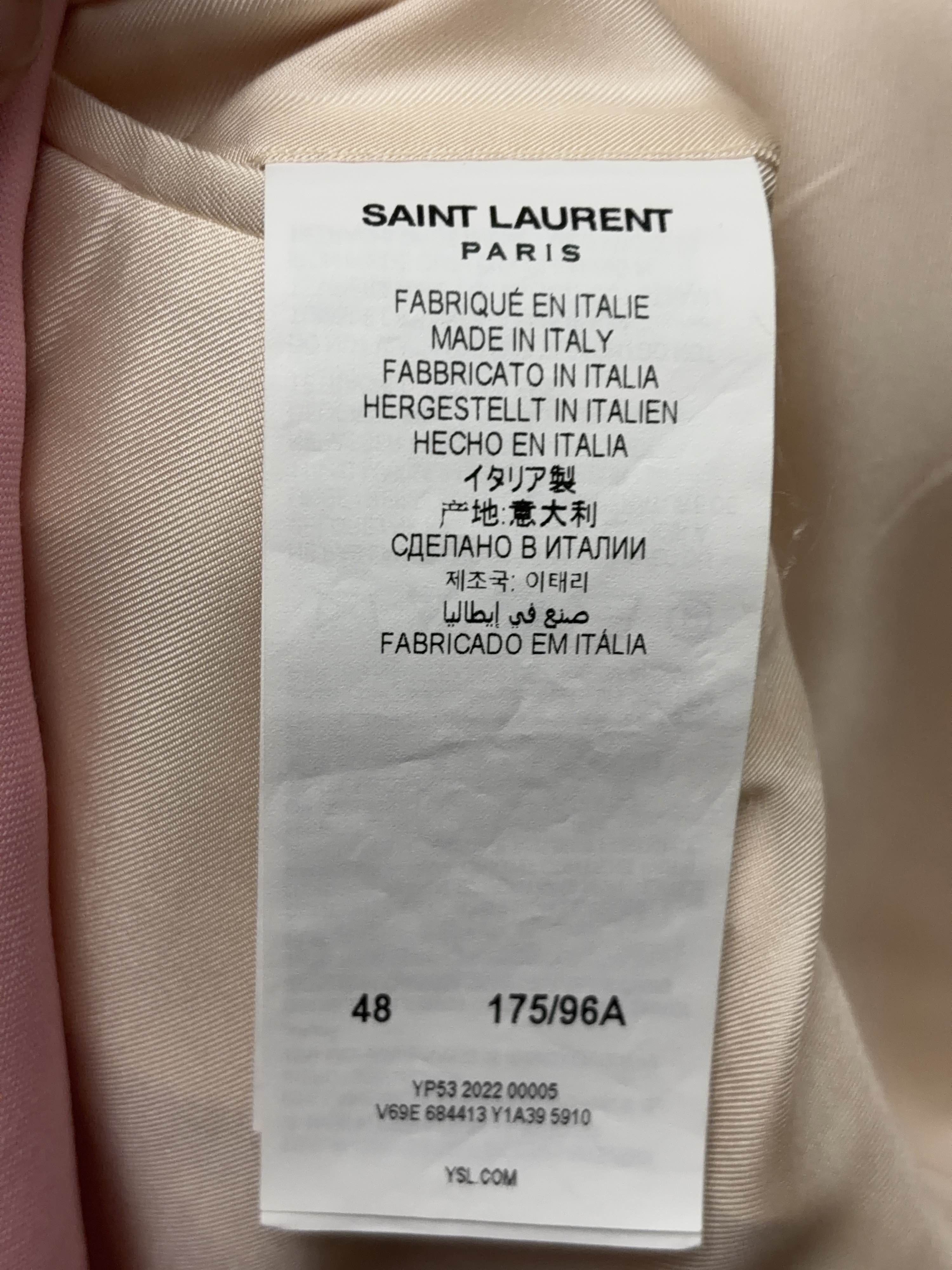 Saint Laurent Paris Saint Laurent Pink Blazer Size 48 Size 38R - 5 Thumbnail