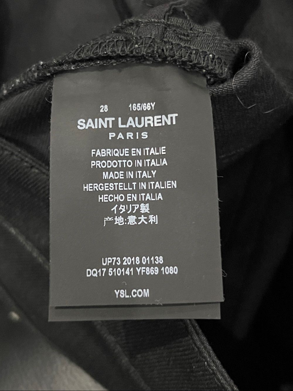 Saint Laurent Paris Saint Laurent Black Denim Jeans Size 28 Size US 28 / EU 44 - 4 Thumbnail