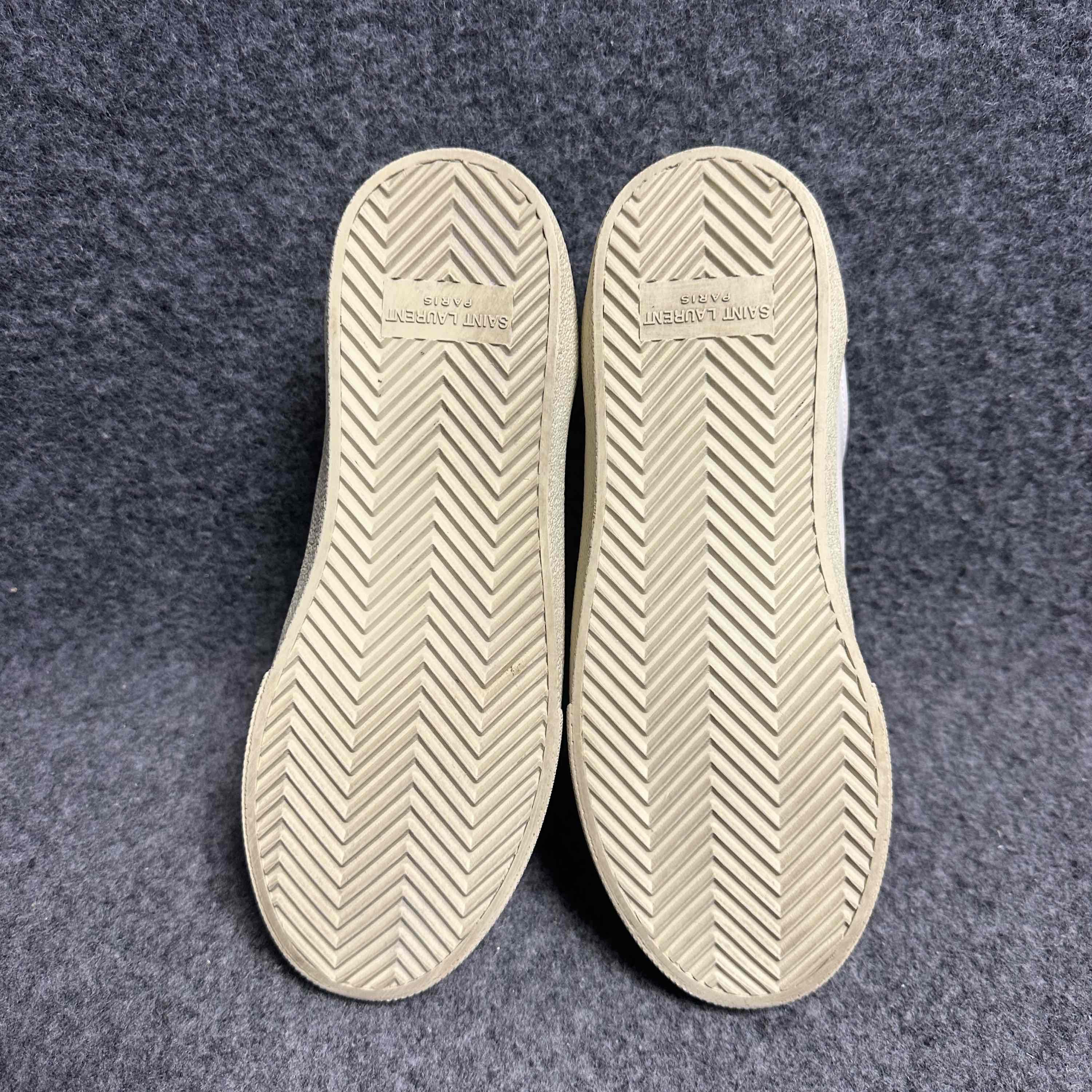 Saint Laurent Paris Saint Laurent White Leather Low-Top Sneakers Size 35 Size US 5 / IT 35 - 4 Thumbnail