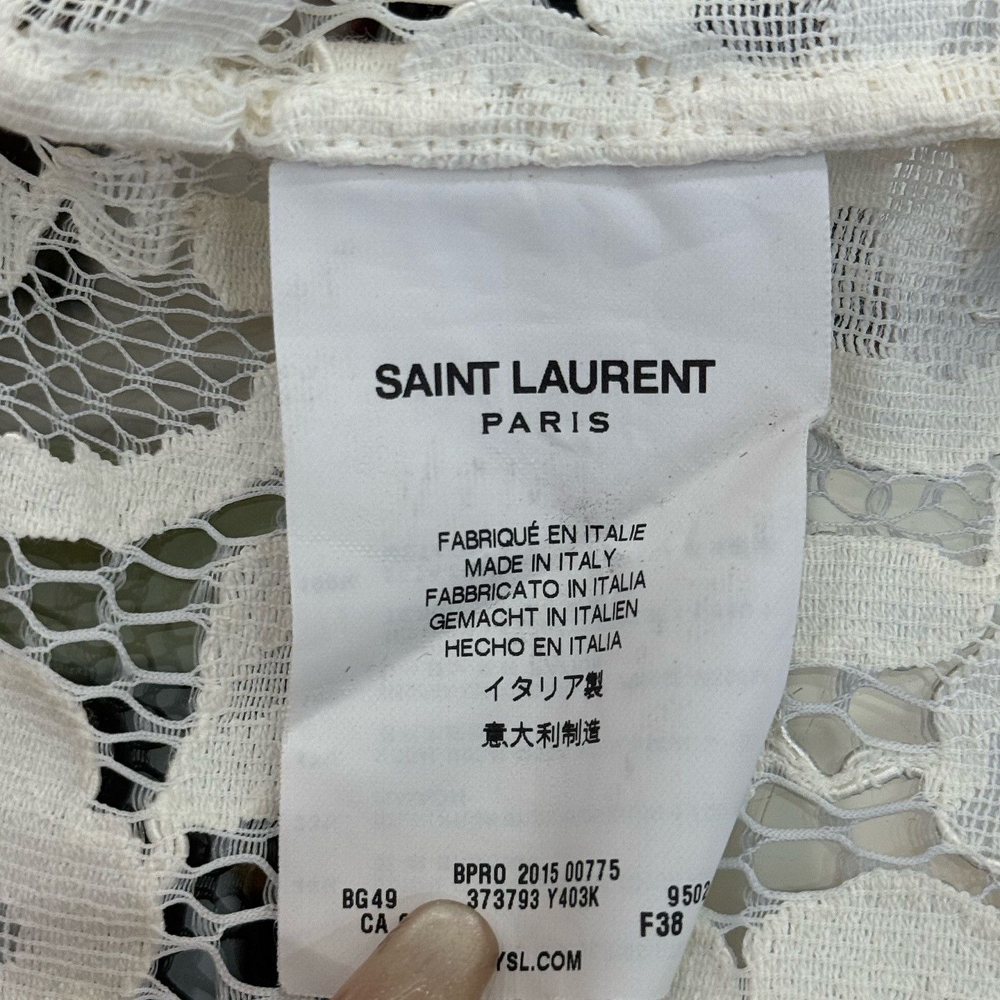 Saint Laurent Paris Saint Laurent Floral Lace Tank Top Size 38 Size S / US 4 / IT 40 - 4 Thumbnail