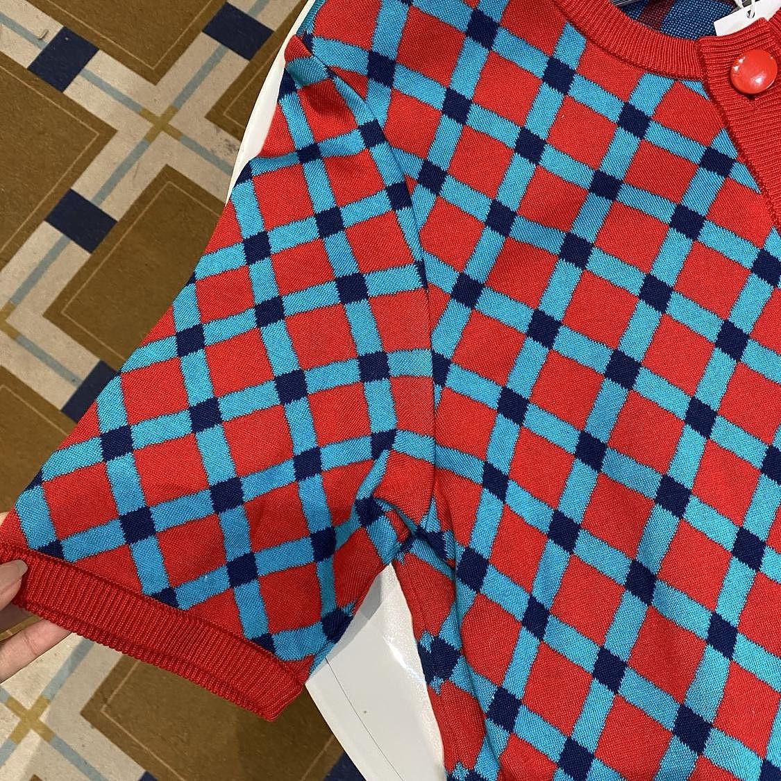 Saint Laurent Paris Saint Laurent Geometric Knit Button Up Dress M Size M / US 6-8 / IT 42-44 - 10 Thumbnail