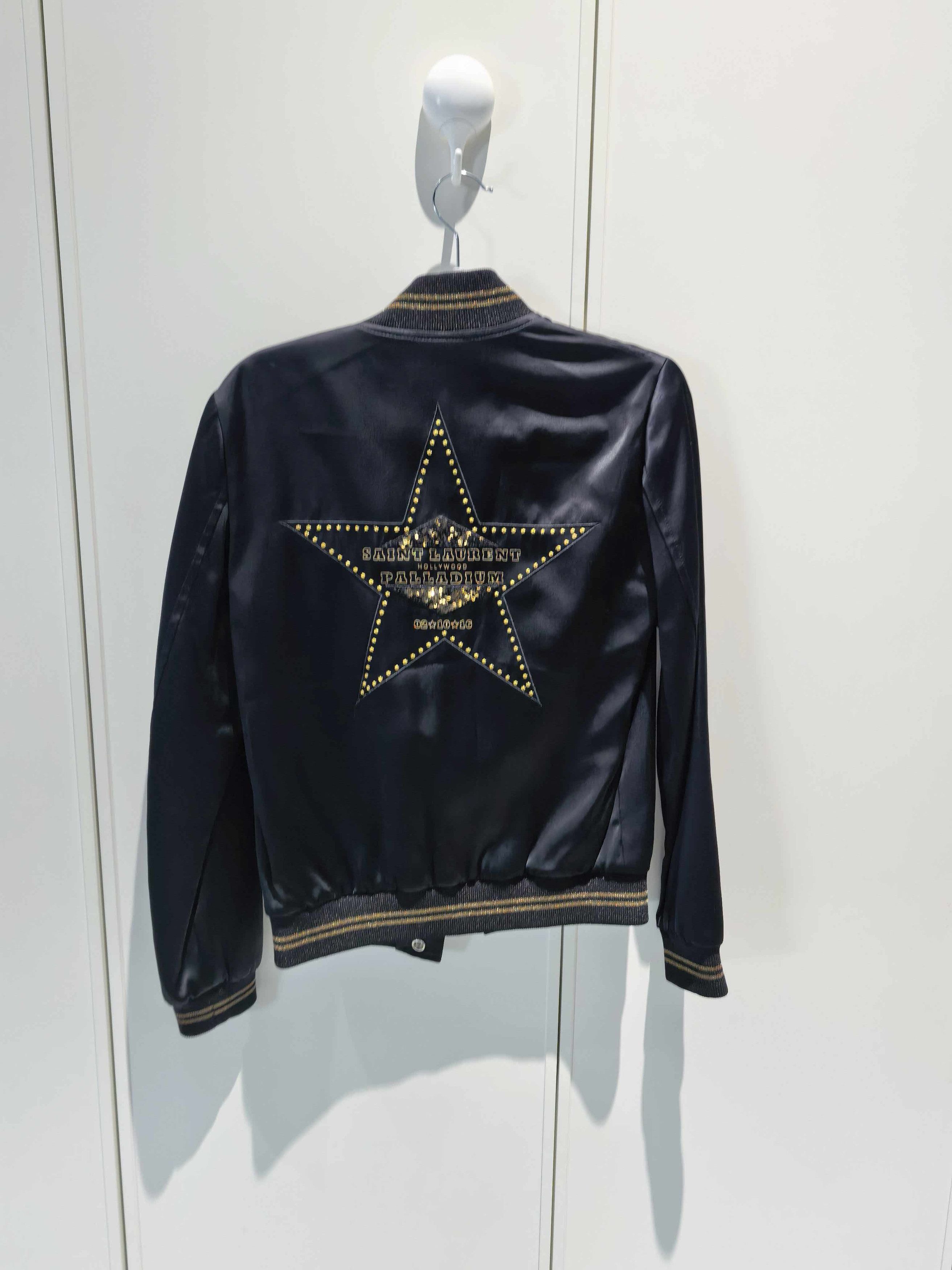 Saint Laurent Paris Saint Laurent Palladium Star Bomber Jacket Size 34 Size XS / US 0-2 / IT 36-38 - 2 Thumbnail