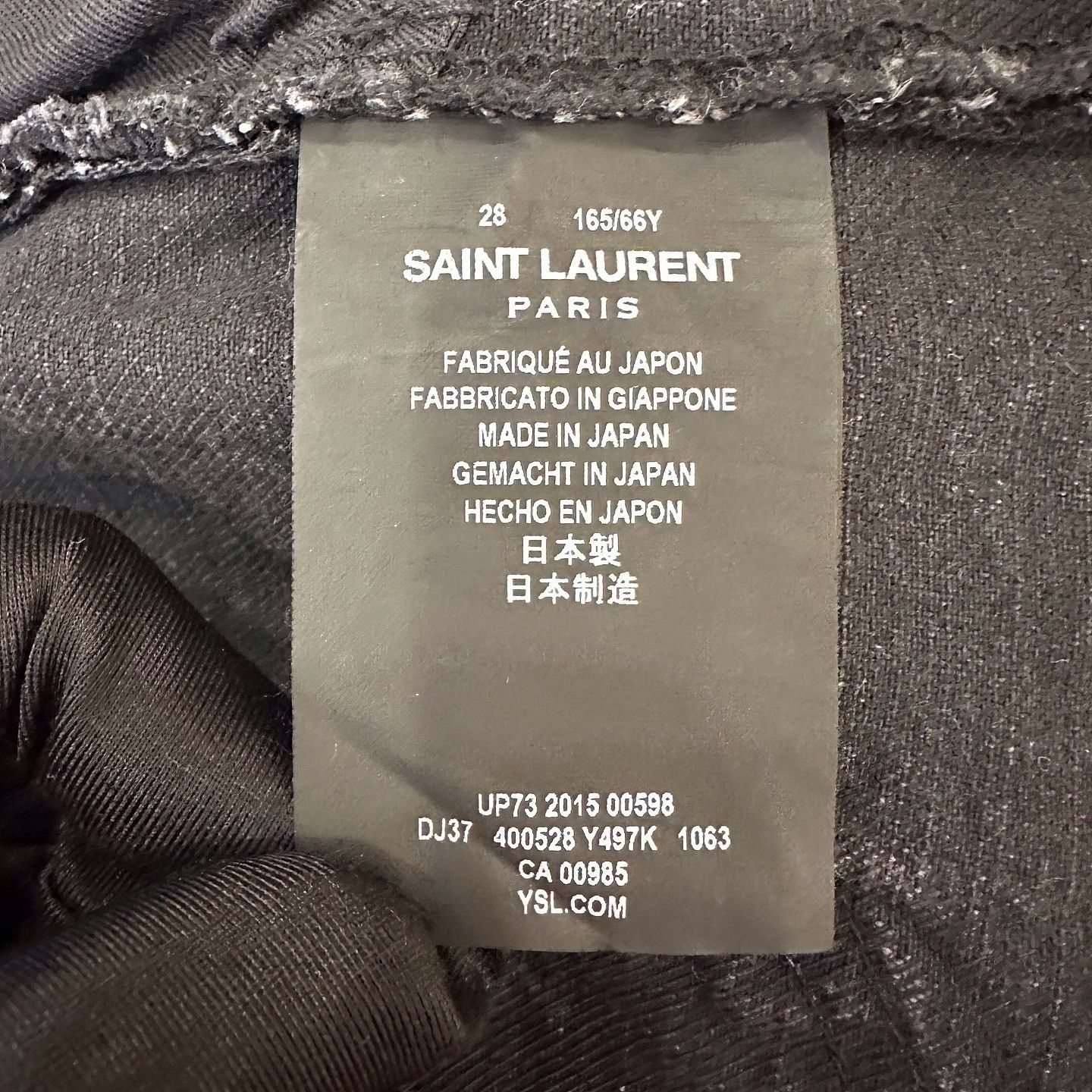 Saint Laurent Paris Saint Laurent Paint Splatter Denim Shorts 28 Size 28" / US 6 / IT 42 - 4 Thumbnail
