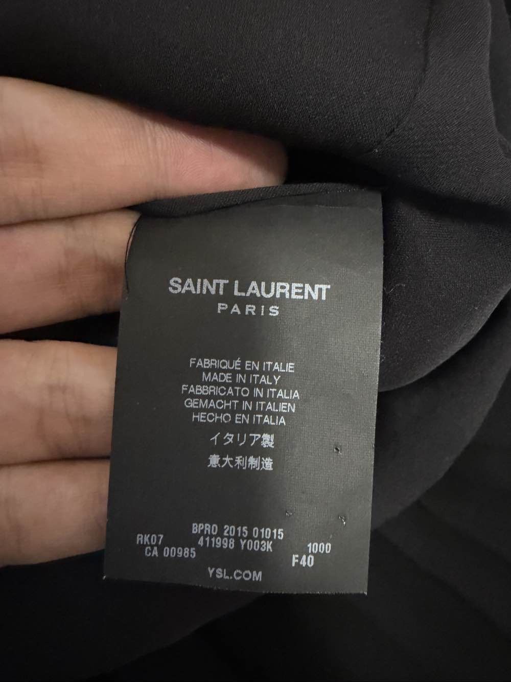 Saint Laurent Paris Saint Laurent Black Viscose Mini Dress Size 40 Size M / US 6-8 / IT 42-44 - 4 Thumbnail