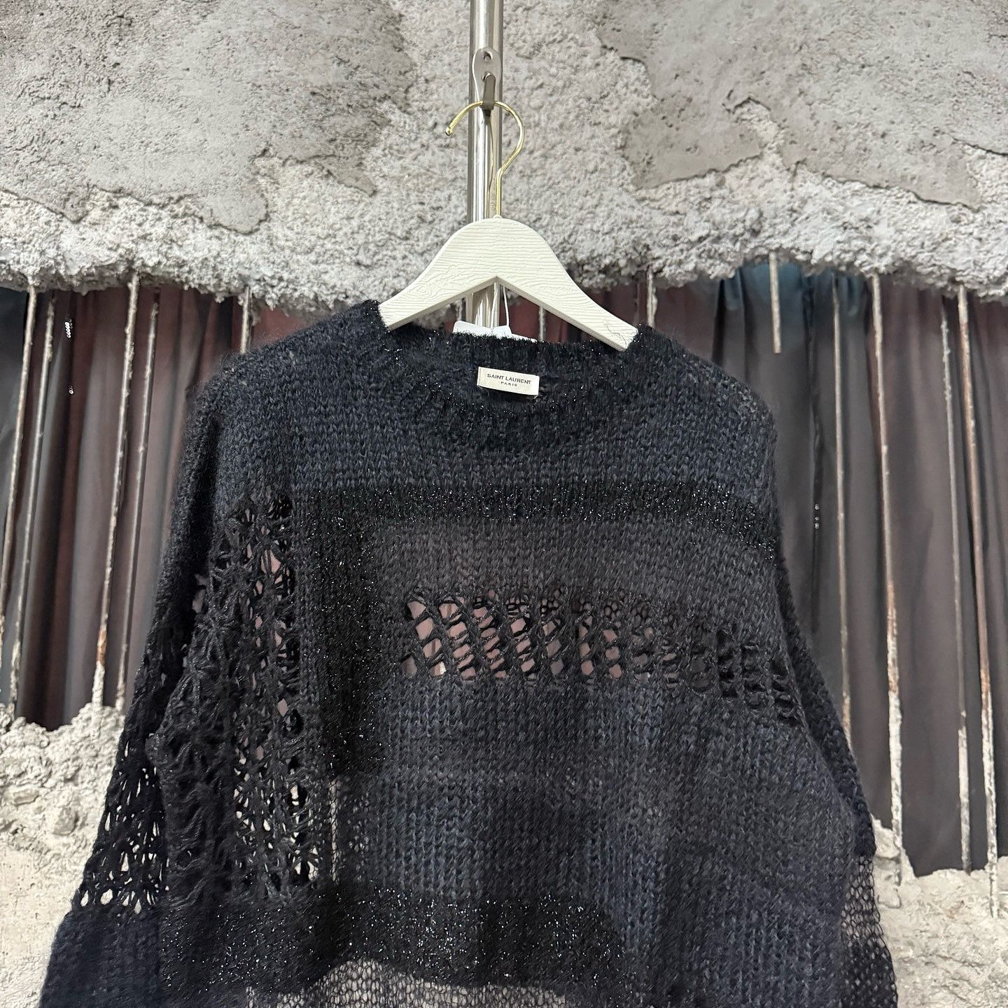Saint Laurent Paris Saint Laurent Open-Knit Sweater Size XS Size XS / US 0-2 / IT 36-38 - 5 Thumbnail