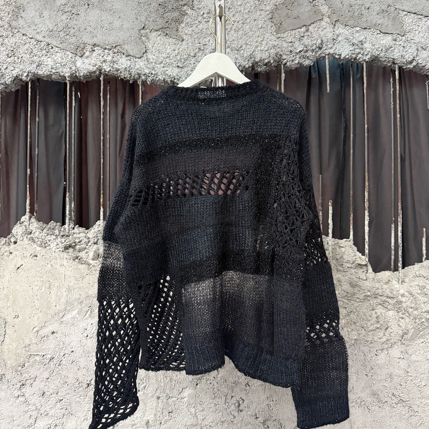Saint Laurent Paris Saint Laurent Open-Knit Sweater Size XS Size XS / US 0-2 / IT 36-38 - 2 Thumbnail